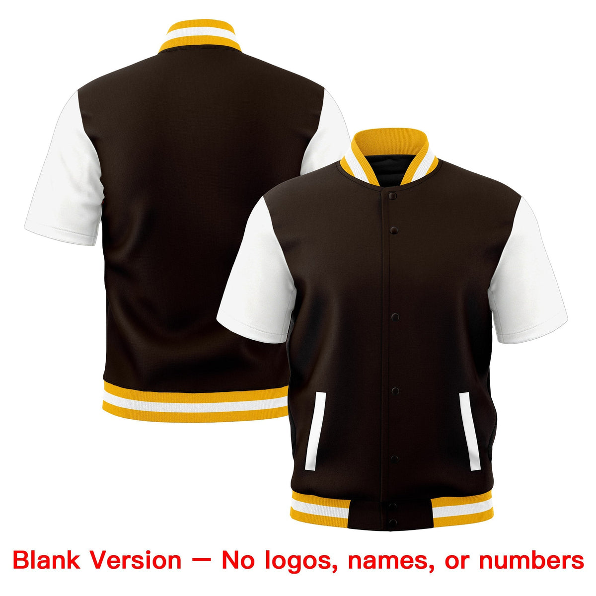 Custom White Gold Full-Snap Classic Style Jacket| KXKSHOP