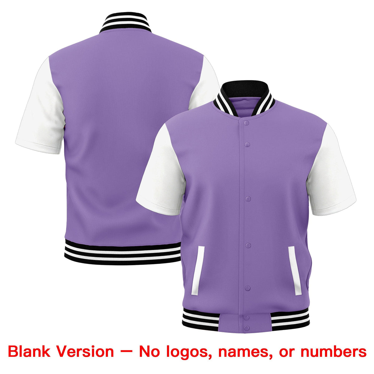 Custom White Black Full-Snap Classic Style Jacket| KXKSHOP
