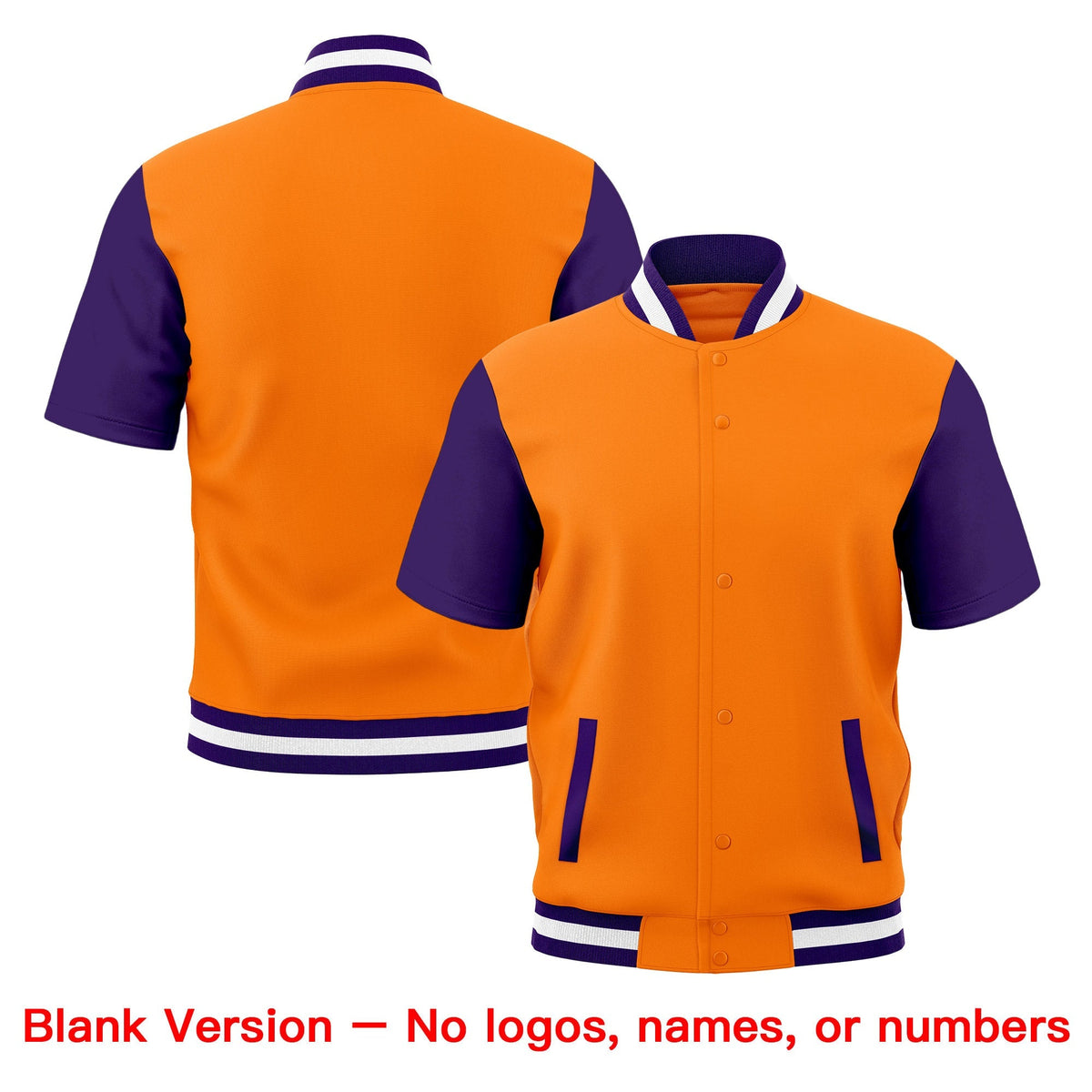 Custom Purple White Full-Snap Classic Style Jacket| KXKSHOP