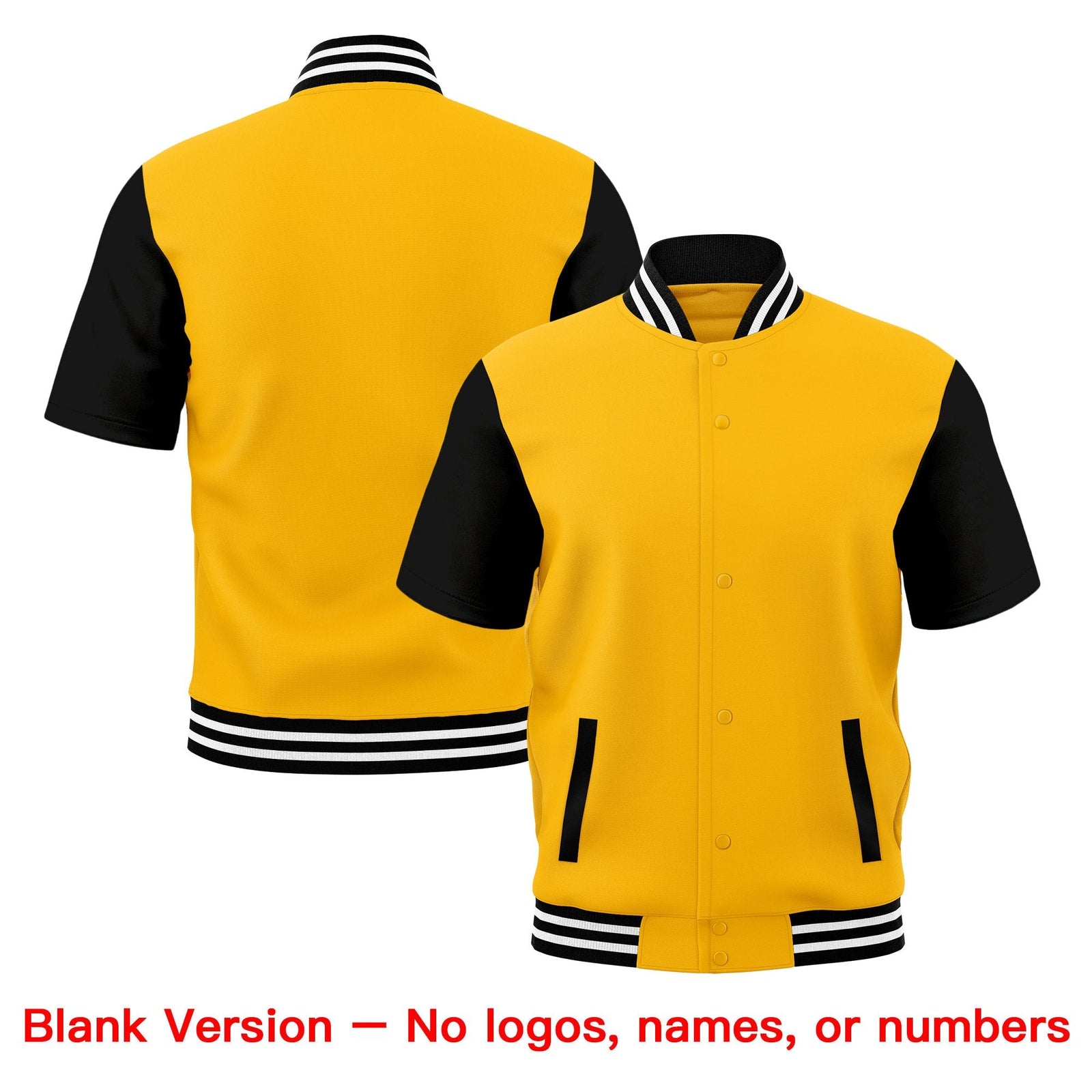 Custom Black White Full-Snap Classic Style Jacket| KXKSHOP