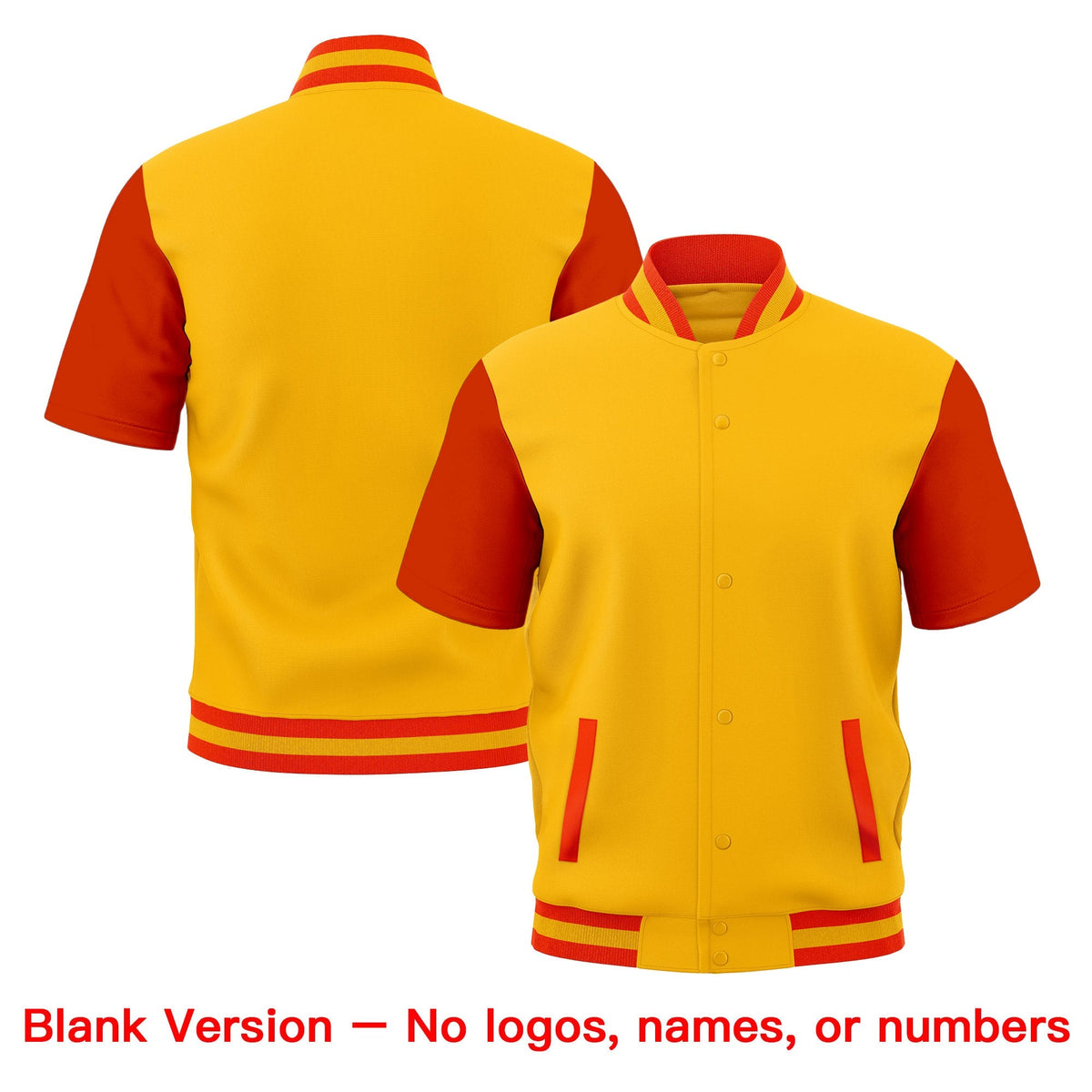 Custom Orange Gold Full-Snap Classic Style Jacket| KXKSHOP