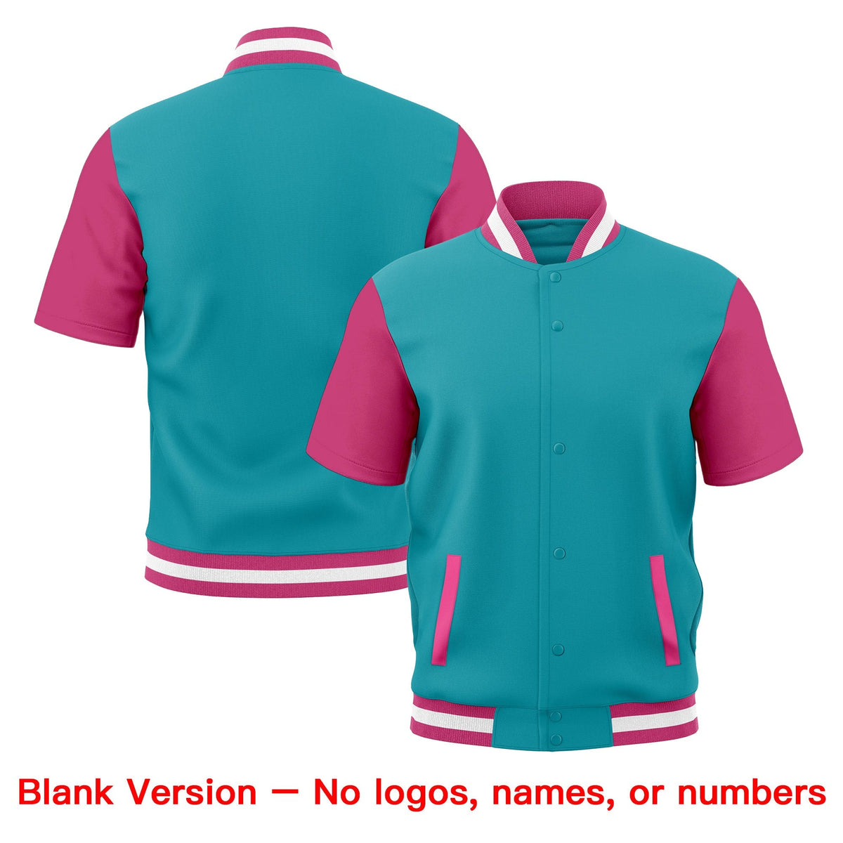 Custom Pink White Full-Snap Classic Style Jacket| KXKSHOP