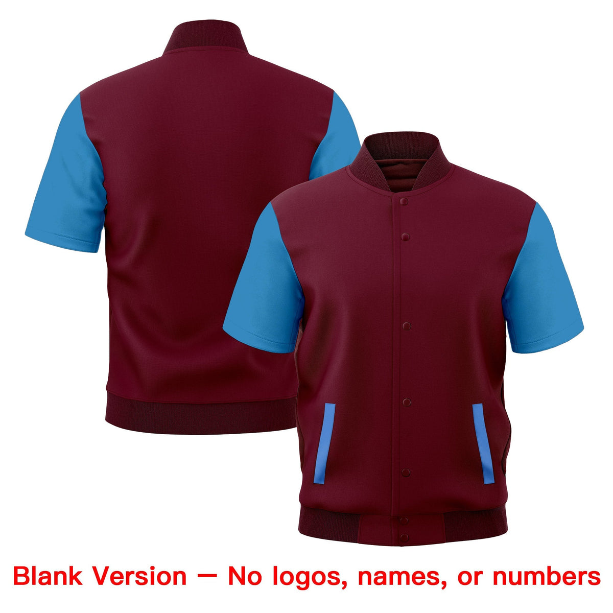 Custom Powder Blue Crimson Full-Snap Classic Style Jacket| KXKSHOP