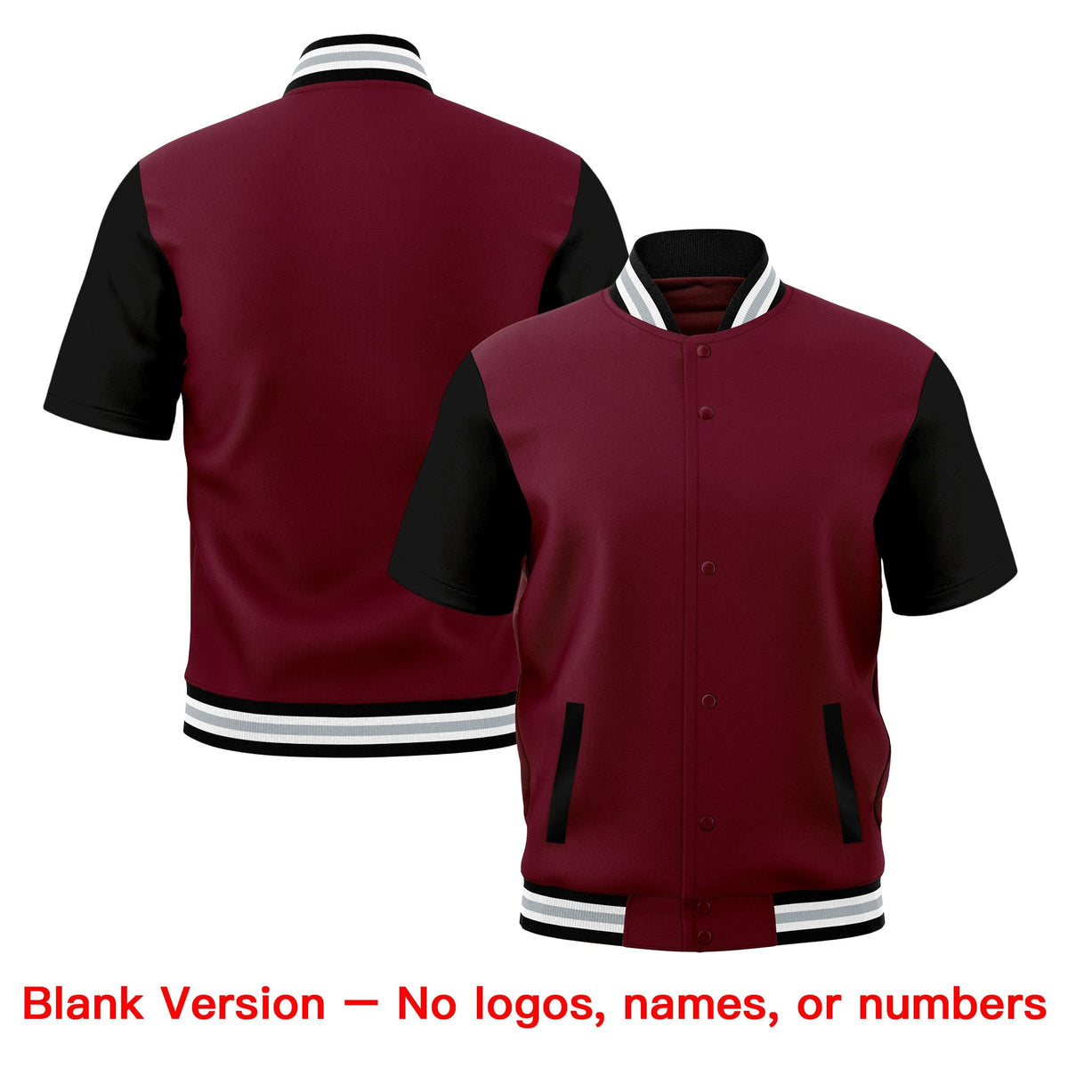 Custom Black White Silver Full-Snap Classic Style Jacket| KXKSHOP