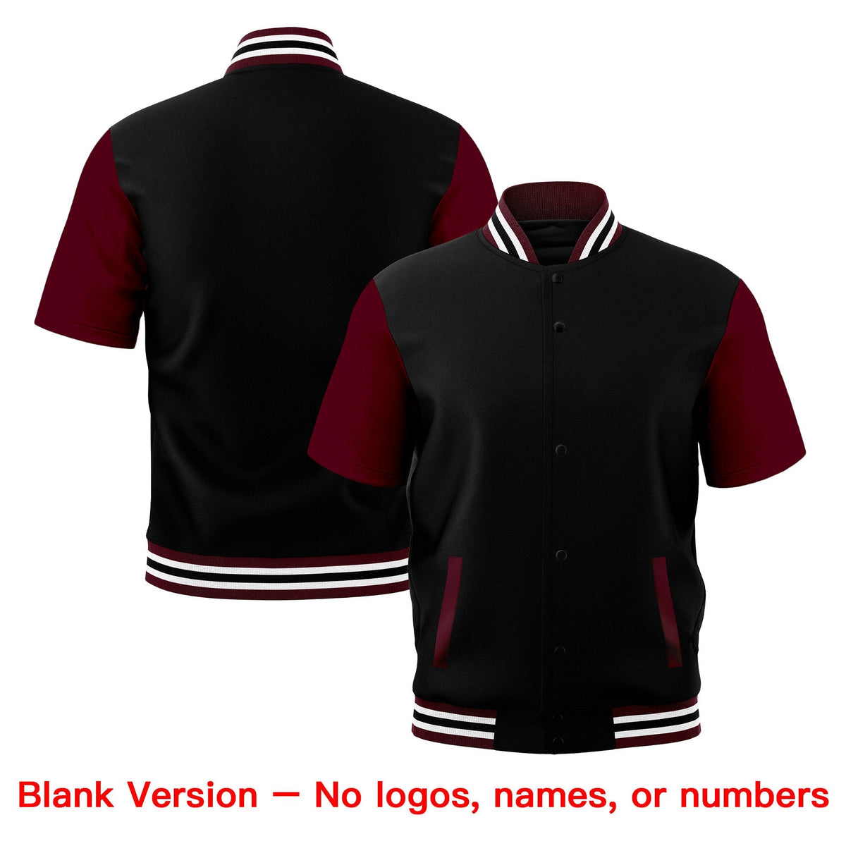 Custom Gray Crimson White Full-Snap Classic Style Jacket| KXKSHOP
