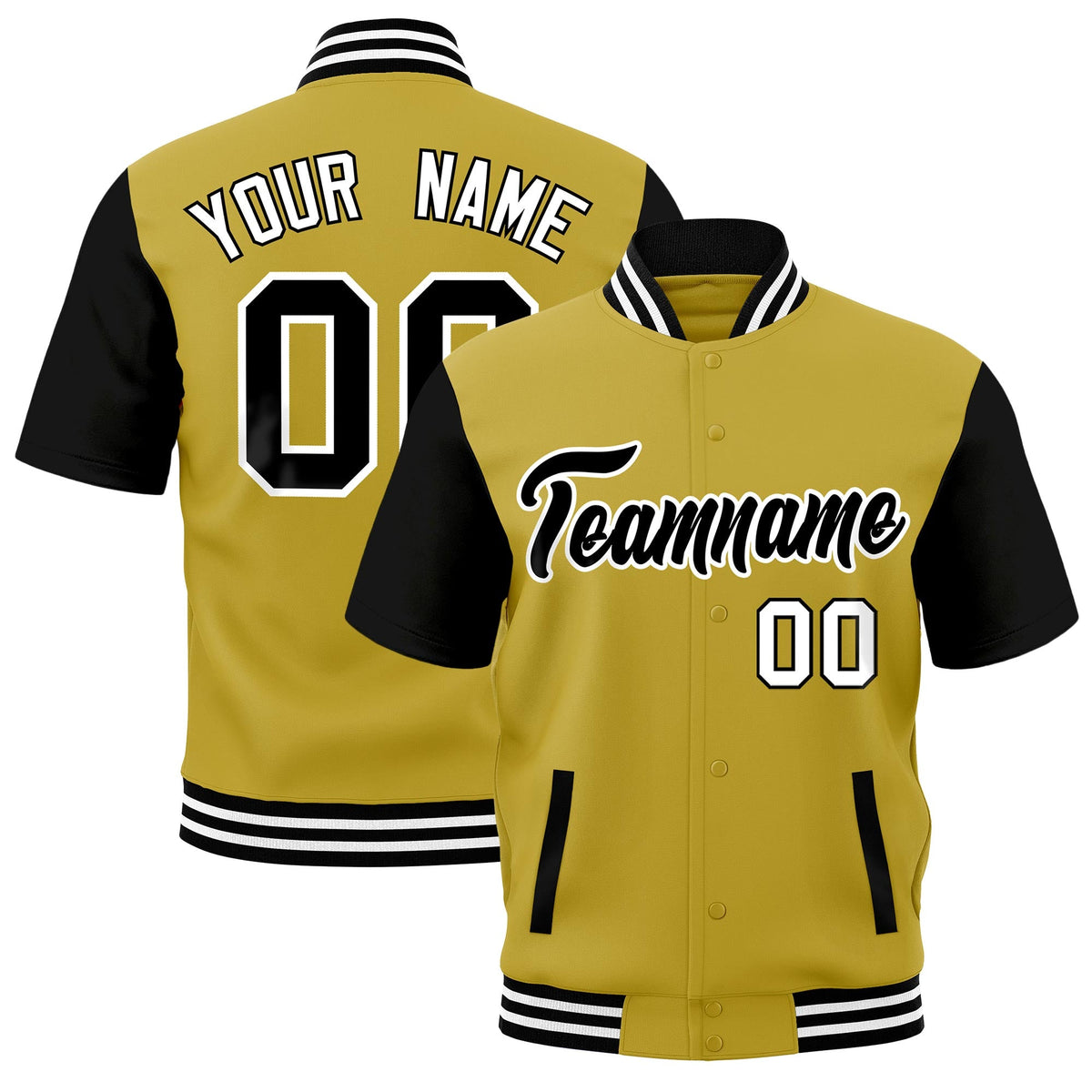 Custom Black White Full-Snap Classic Style Jacket| KXKSHOP