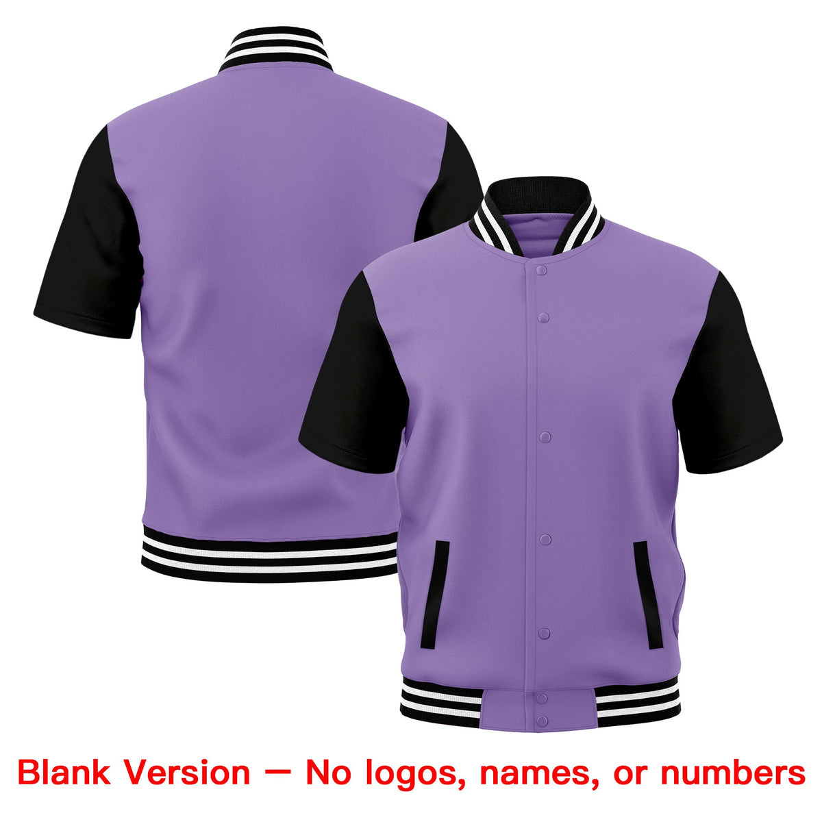 Custom Black White Full-Snap Classic Style Jacket| KXKSHOP