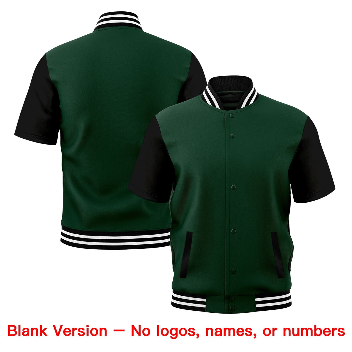 Custom Black White Full-Snap Classic Style Jacket| KXKSHOP