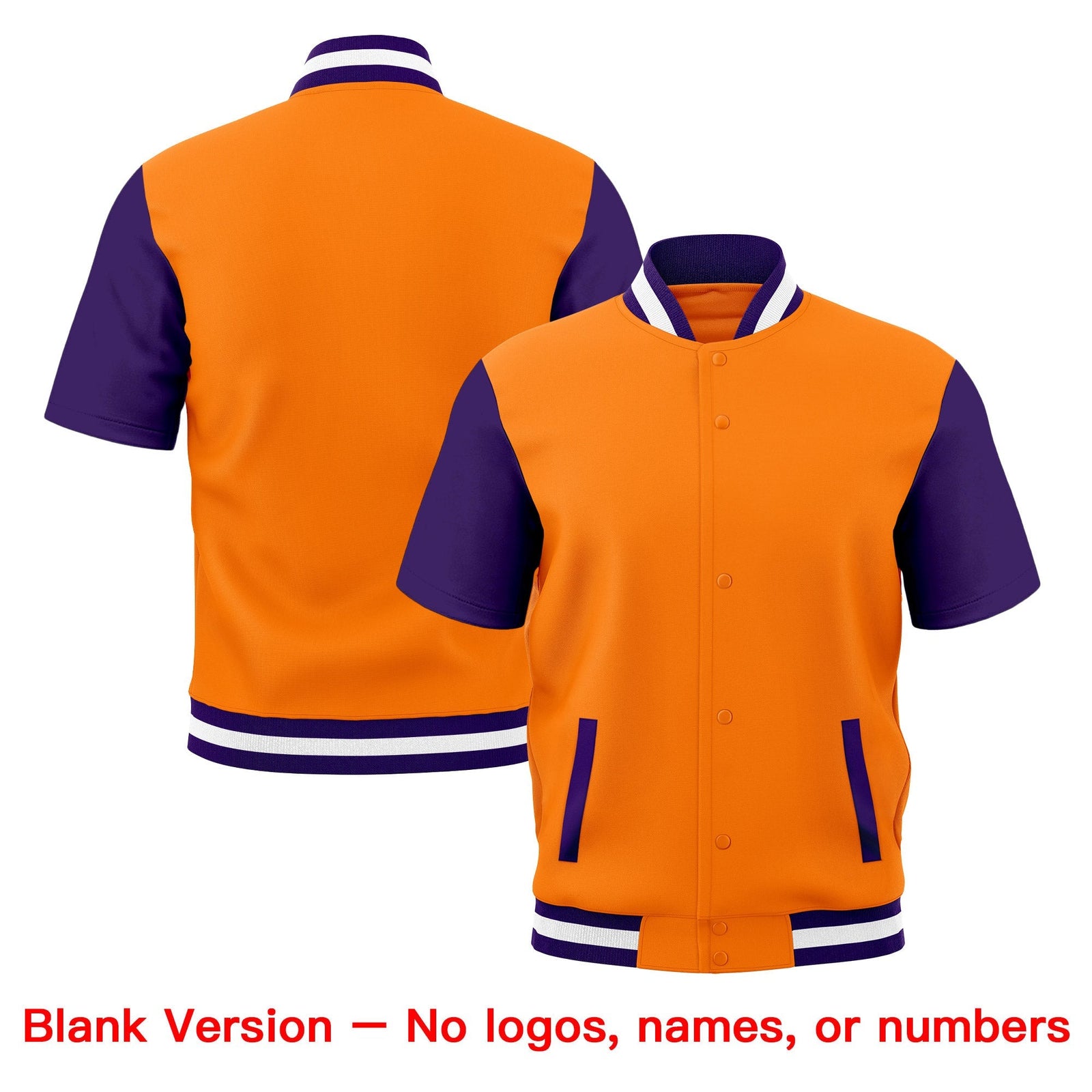 Custom Purple White Full-Snap Classic Style Jacket| KXKSHOP