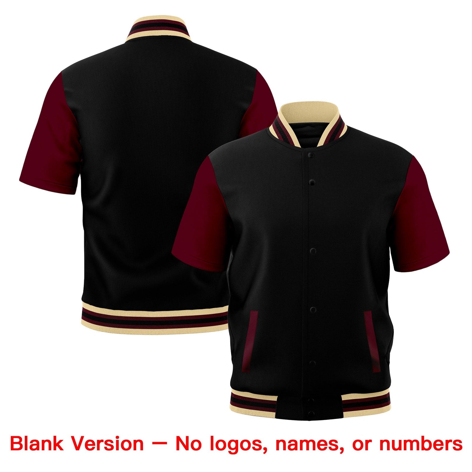 Custom Gray Khaki Crimson Full-Snap Classic Style Jacket| KXKSHOP