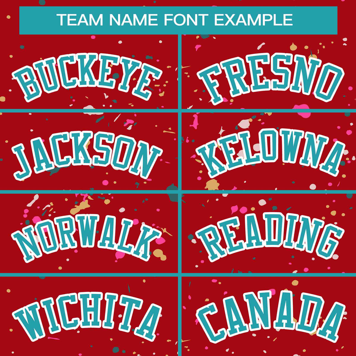 Custom Red Aqua-White Varsity Full-Zip Splash Graffiti Pattern Letterman Jacket