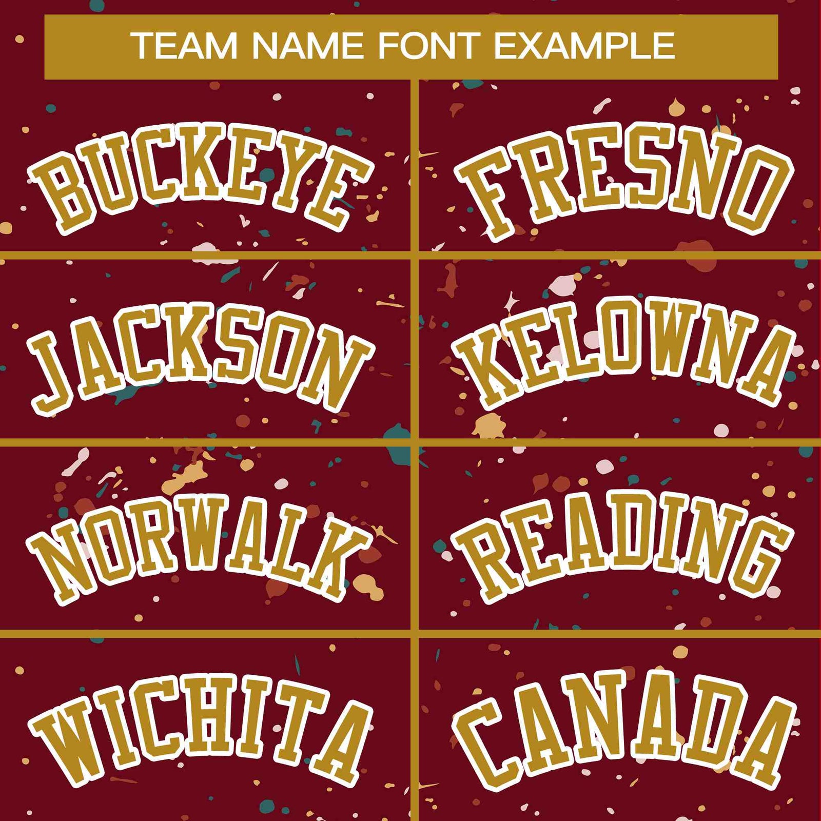 Custom Crimson Old Gold-White Varsity Full-Zip Splash Graffiti Pattern Letterman Jacket