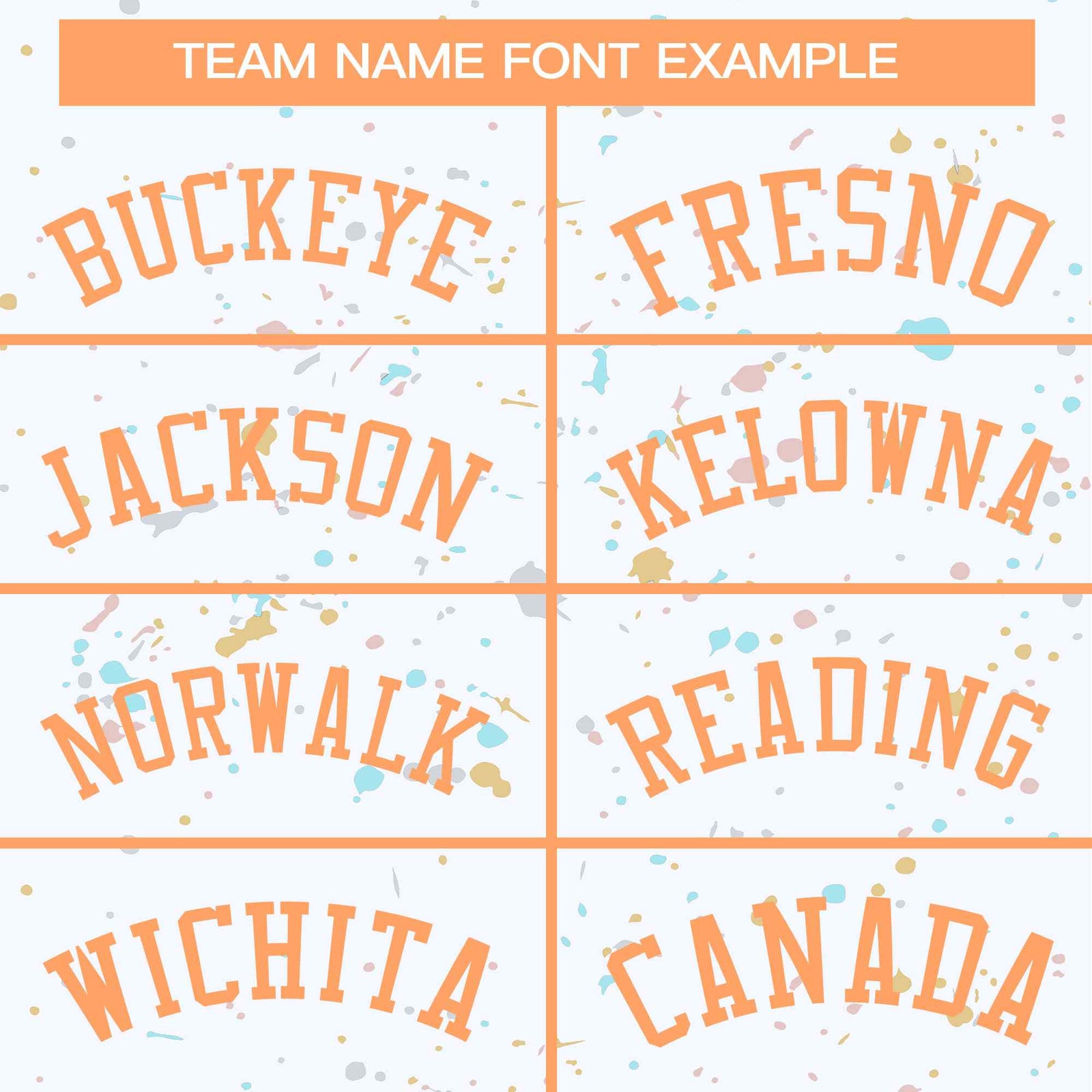 Custom White Orange Varsity Full-Zip Splash Graffiti Pattern Letterman Jacket