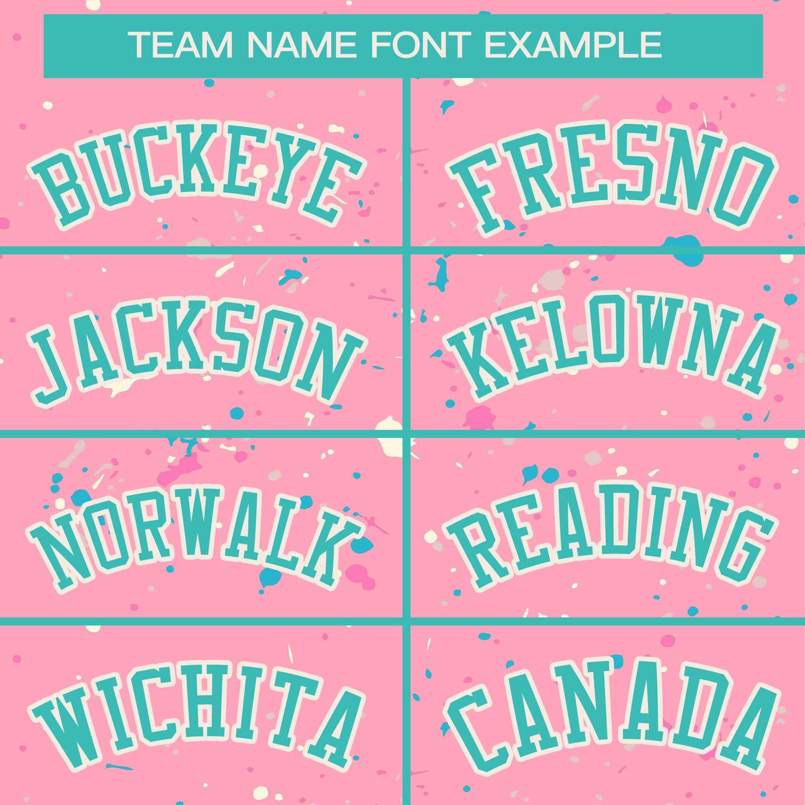 Custom Pink Aqua Varsity Full-Zip Splash Graffiti Pattern Letterman Jacket