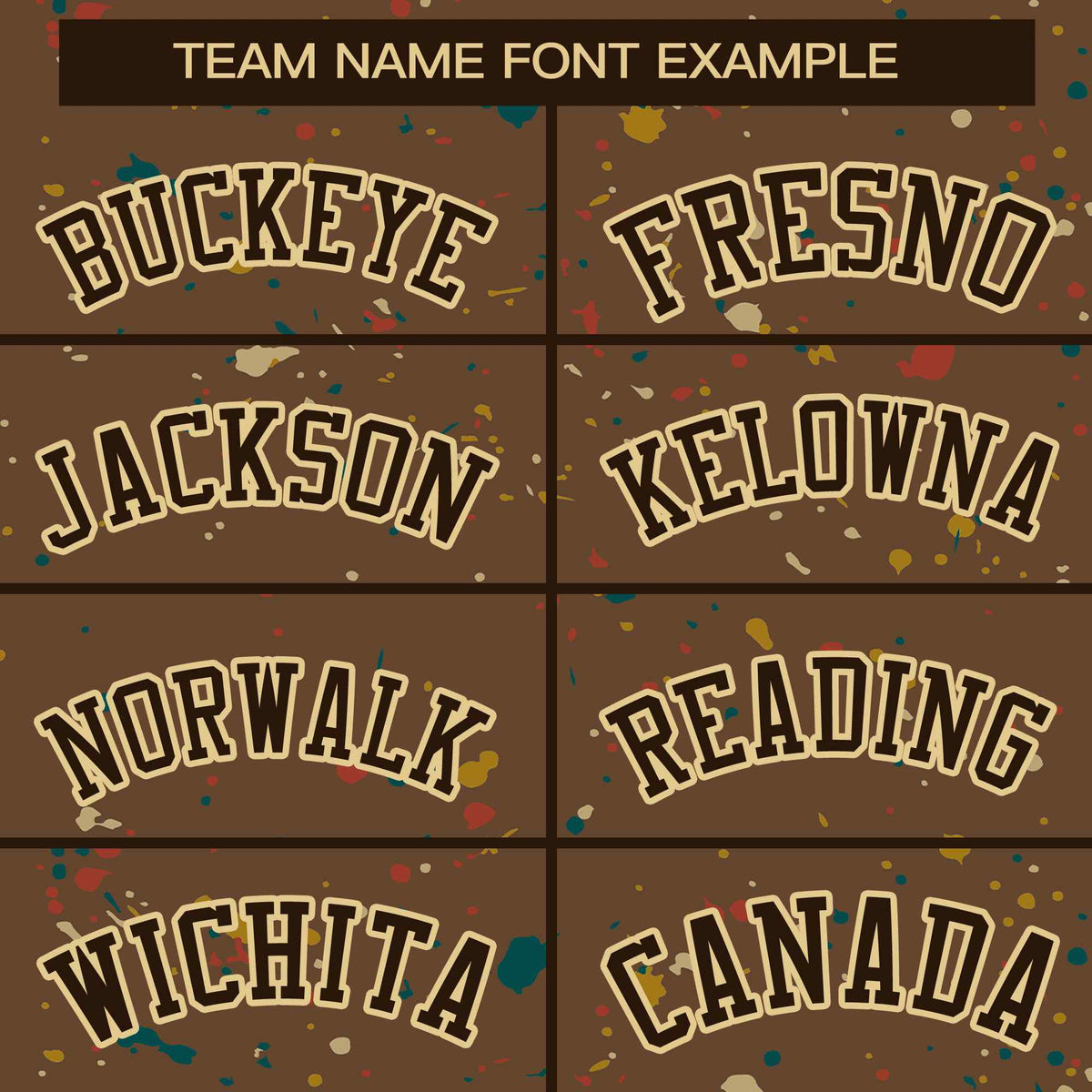 Custom Brown Khaki Varsity Full-Zip Splash Graffiti Pattern Letterman Jacket