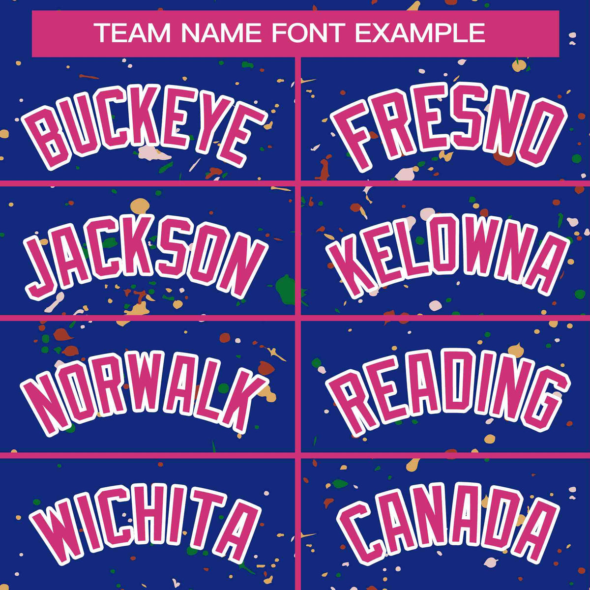 Custom Royal Pink-White Varsity Full-Zip Splash Graffiti Pattern Letterman Jacket