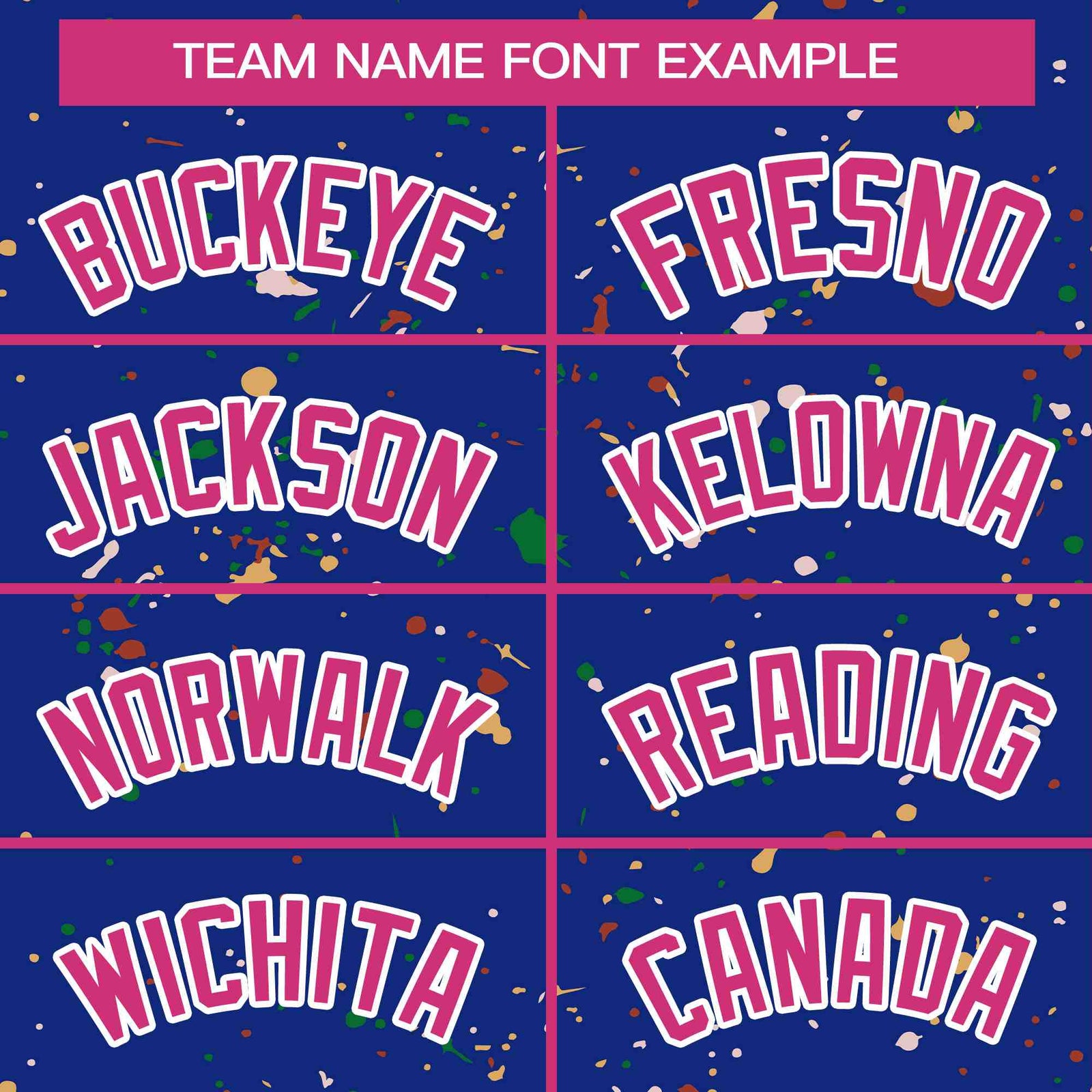 Custom Royal Pink-White Varsity Full-Zip Splash Graffiti Pattern Letterman Jacket