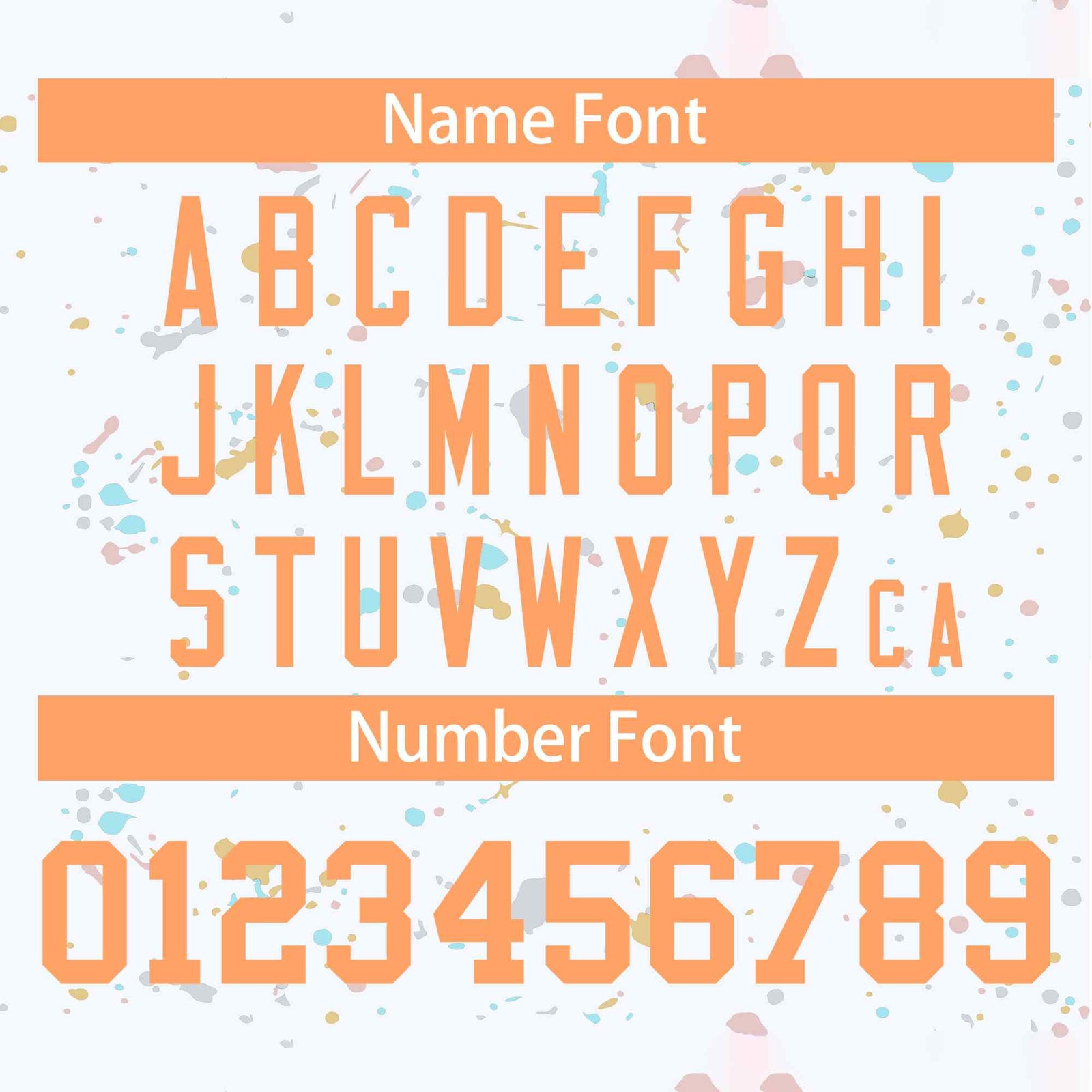 Custom White Orange Varsity Full-Zip Splash Graffiti Pattern Letterman Jacket