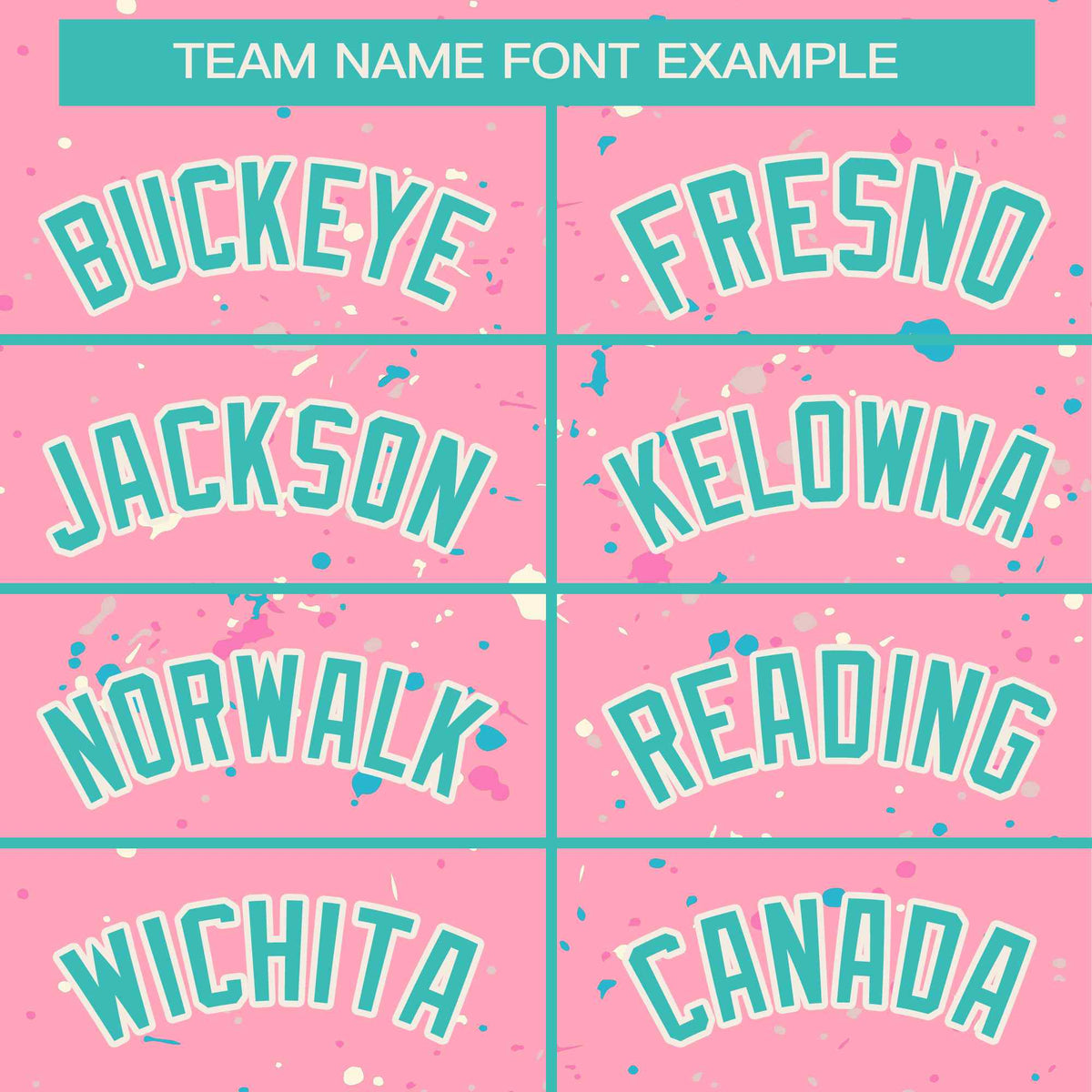 Custom Pink Aqua Varsity Full-Zip Splash Graffiti Pattern Letterman Jacket