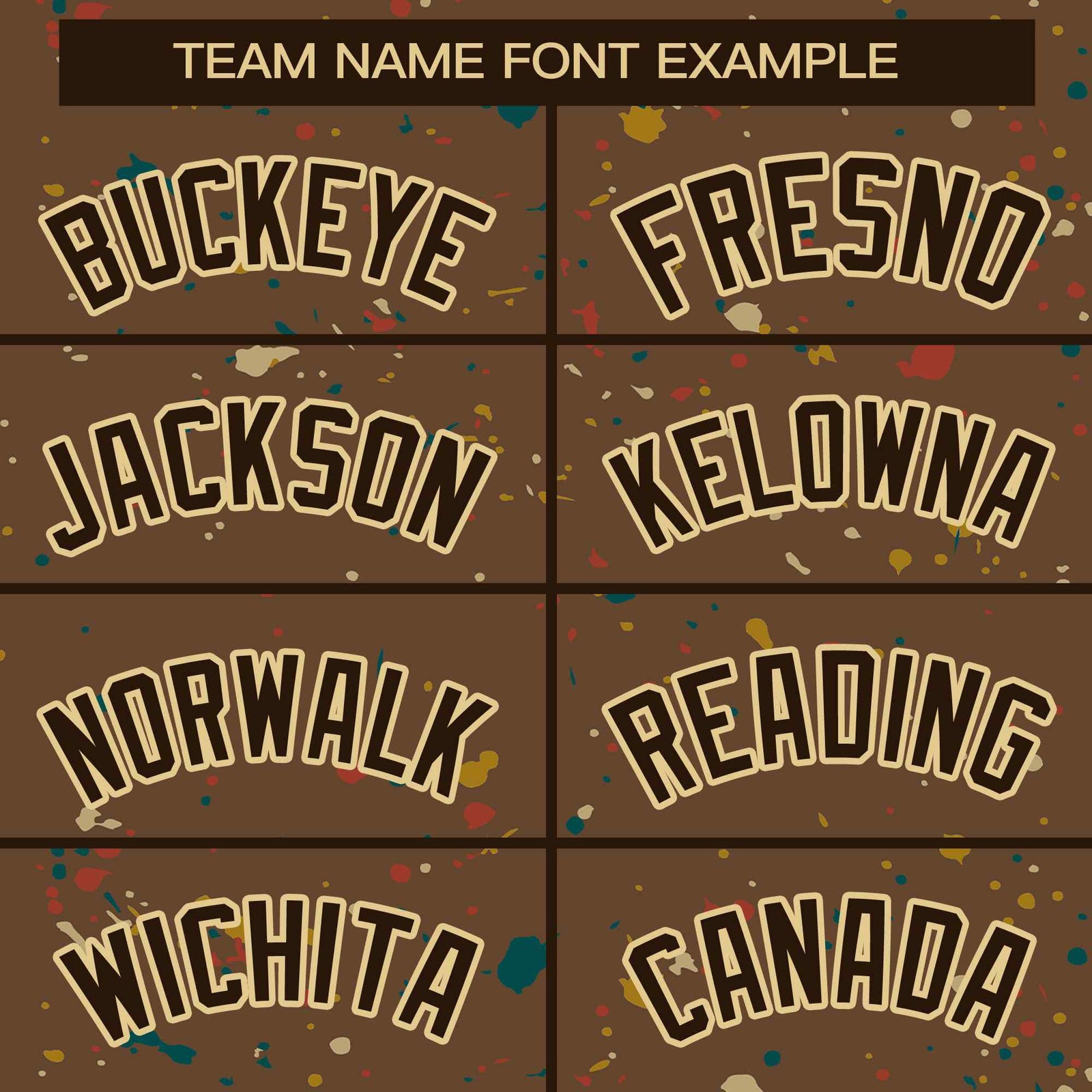 Custom Brown Khaki Varsity Full-Zip Splash Graffiti Pattern Letterman Jacket