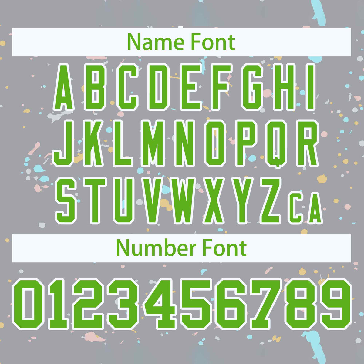 Custom Gray Green-White Varsity Full-Zip Splash Graffiti Pattern Letterman Jacket