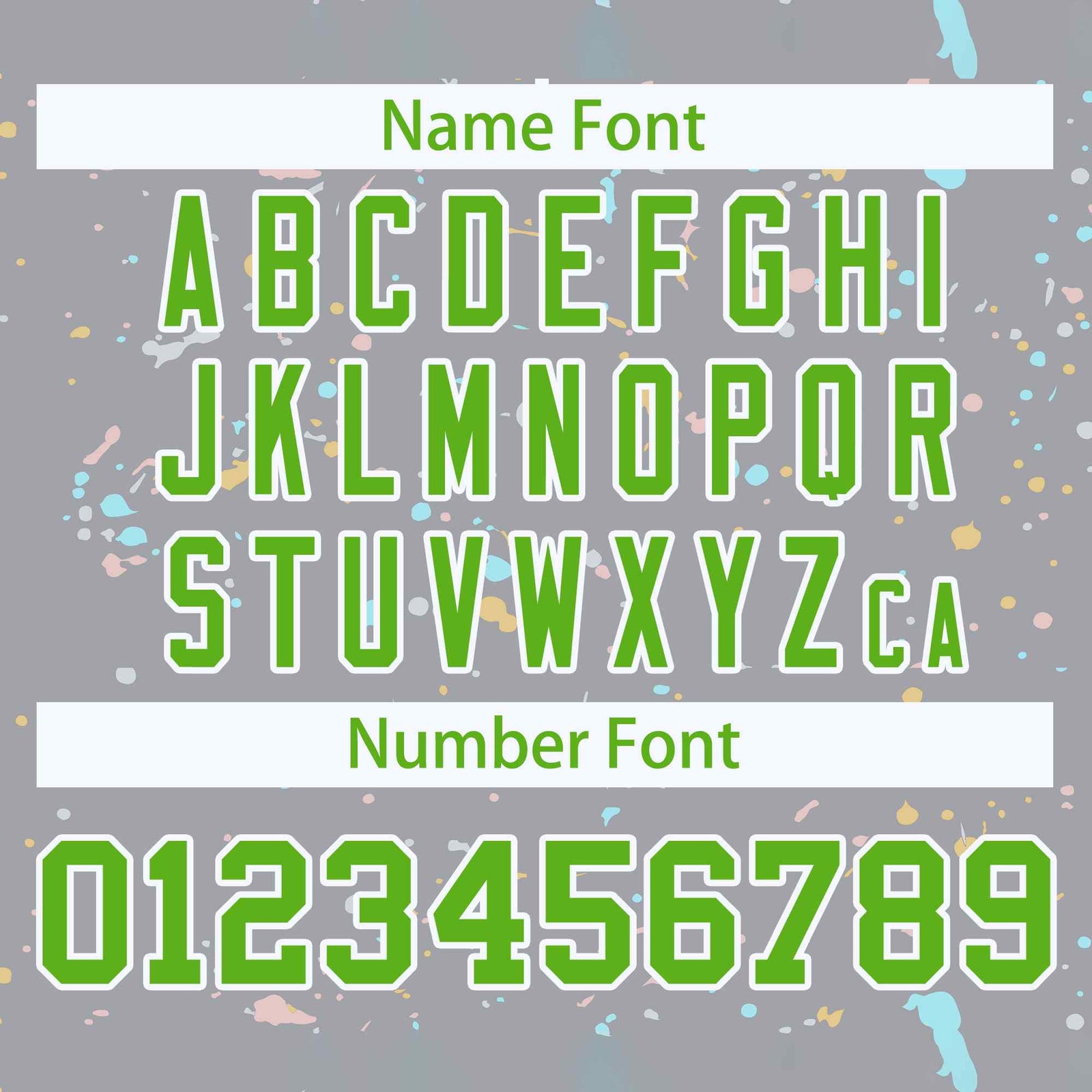 Custom Gray Green-White Varsity Full-Zip Splash Graffiti Pattern Letterman Jacket