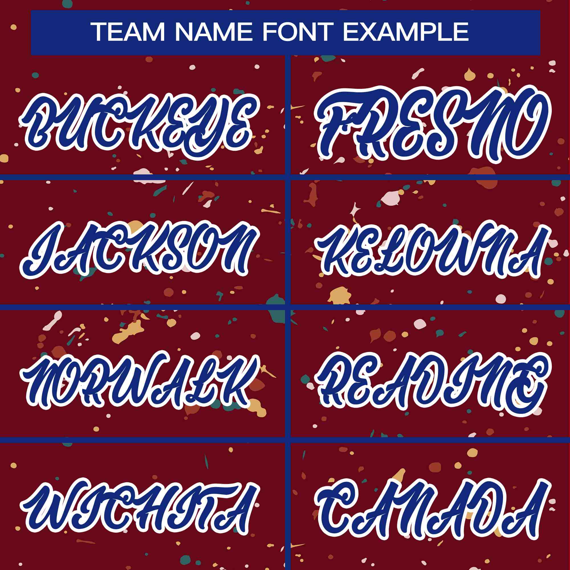 Custom Crimson Royal Varsity Full-Zip Splash Graffiti Pattern Letterman Jacket