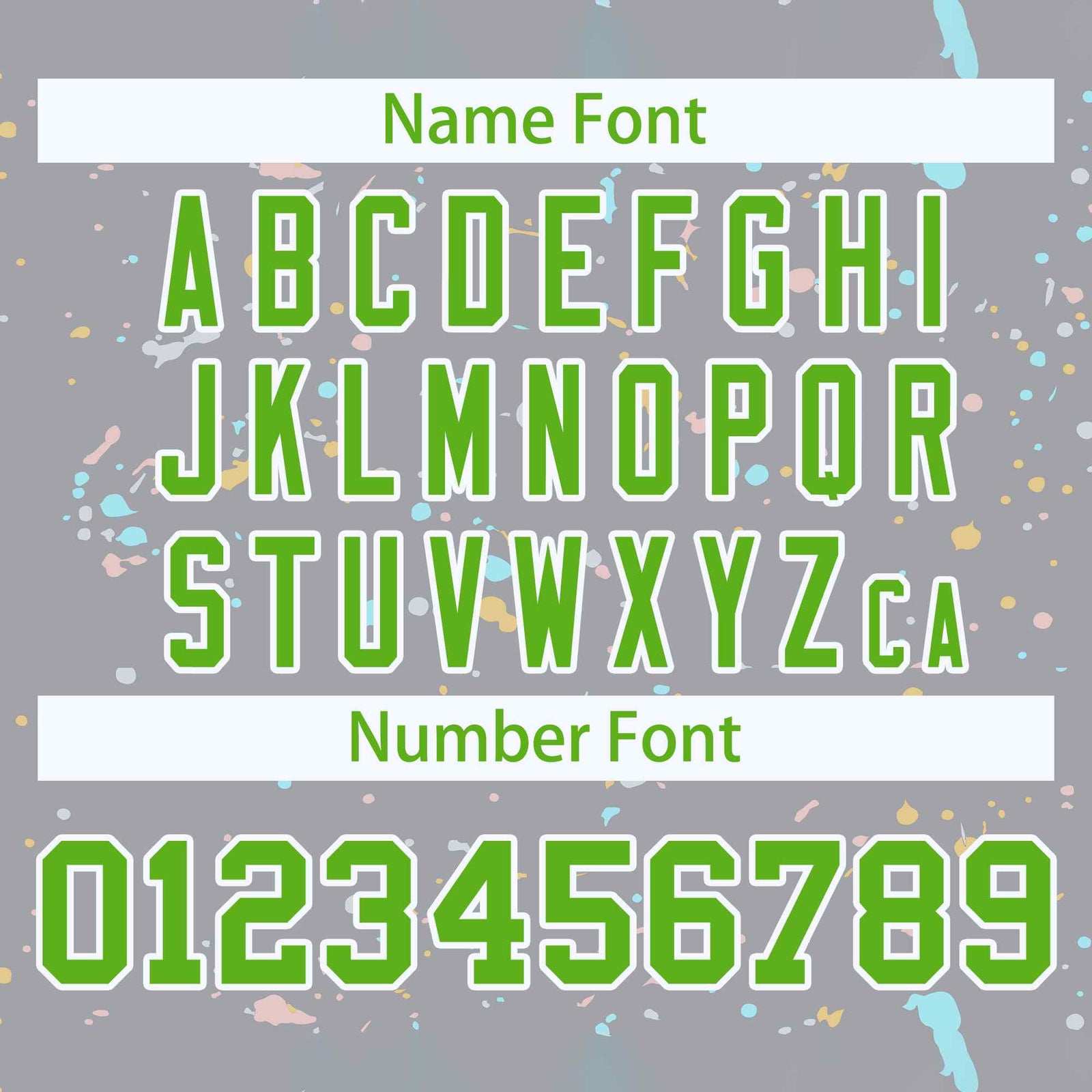 Custom Gray Green-White Varsity Full-Zip Splash Graffiti Pattern Letterman Jacket