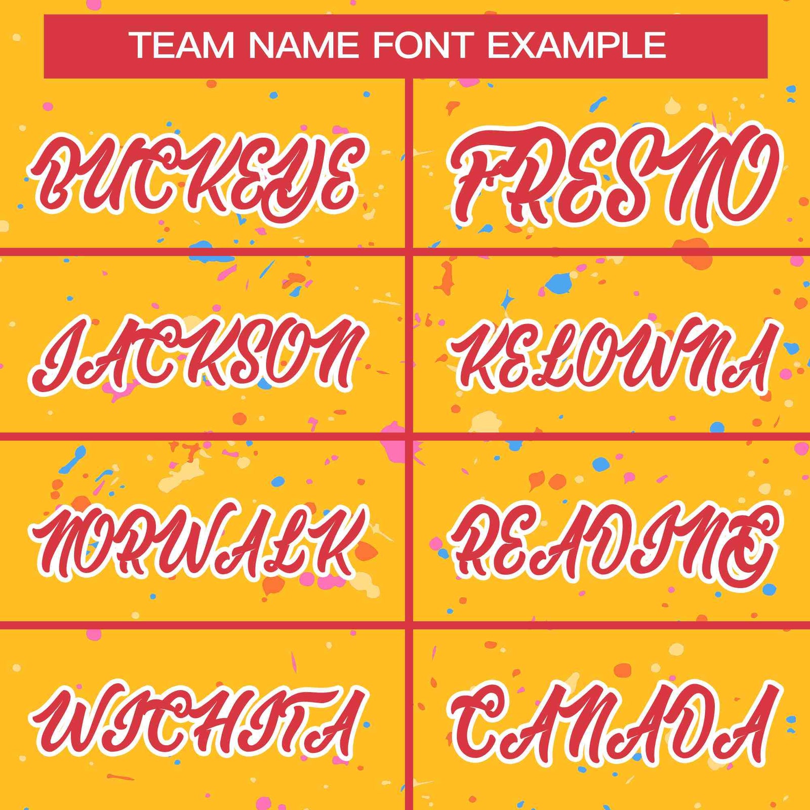 Custom Gold Red-White Varsity Full-Zip Splash Graffiti Pattern Letterman Jacket