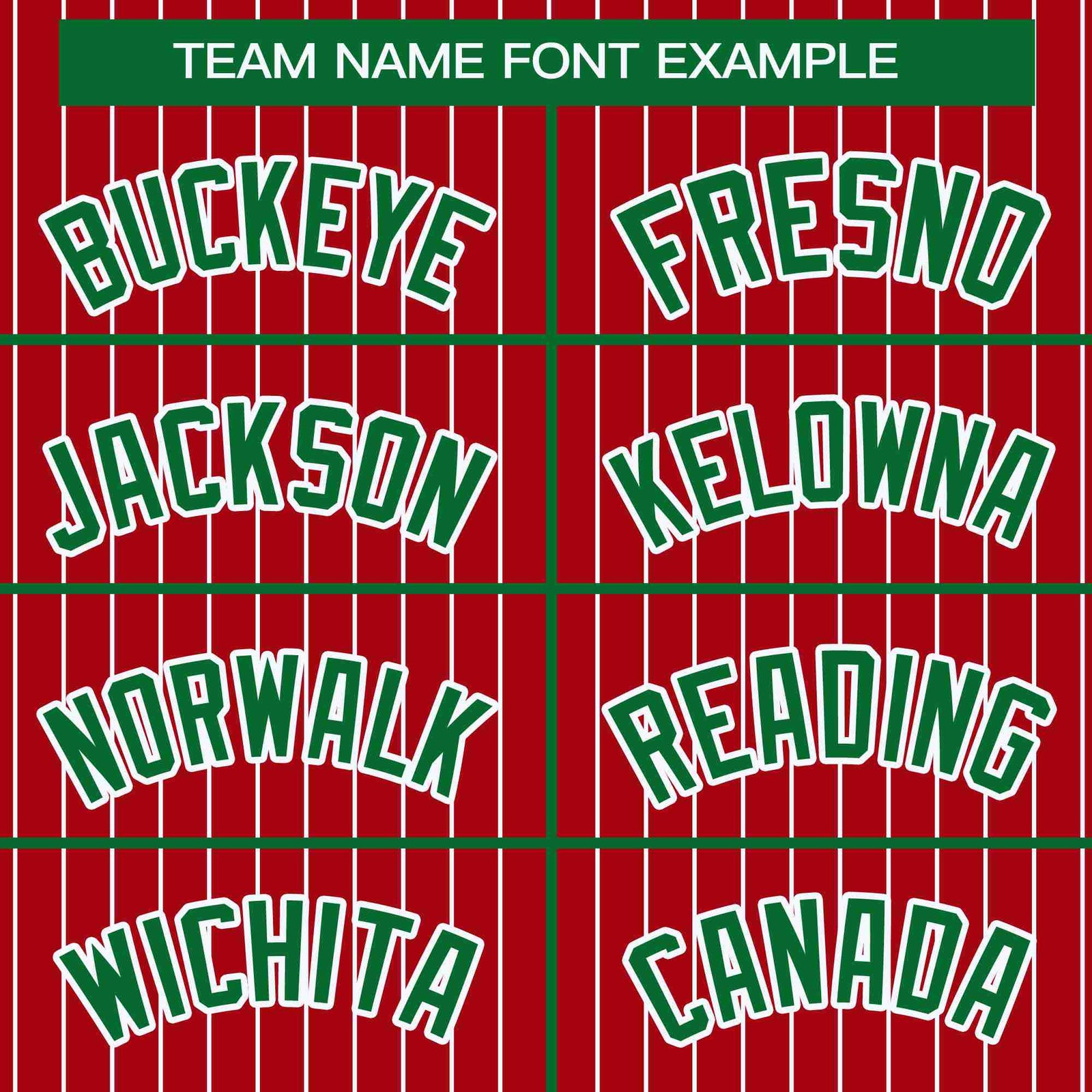 Custom Red Kelly Green-White Stripe Fashion Bomber Varsity Jacket with Raglan Sleeves