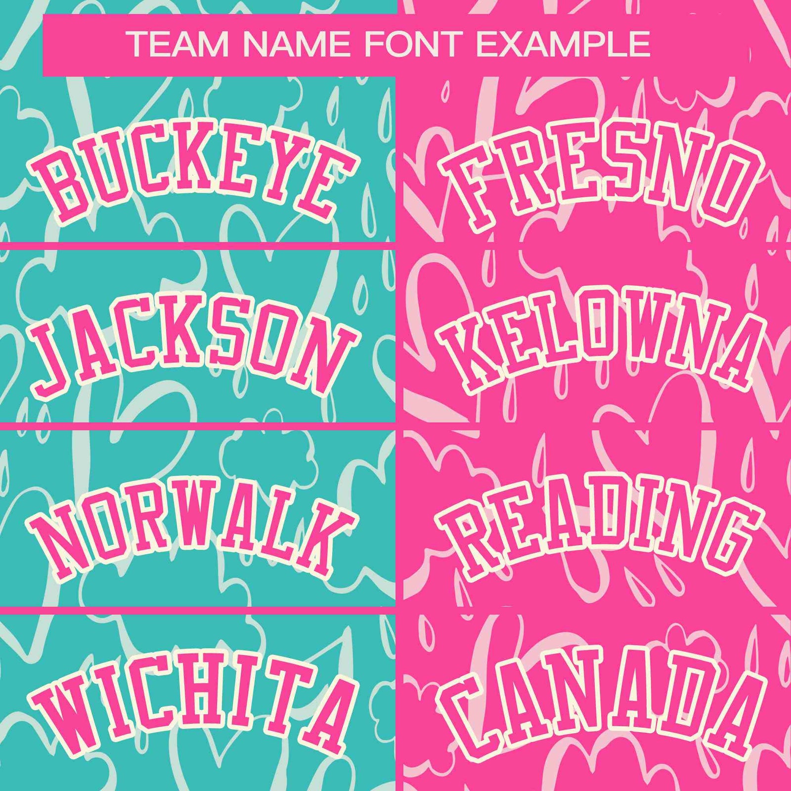 Custom Pink Aqua Split Fashion Letterman Bomber Graffiti Pattern Baseball Jacket