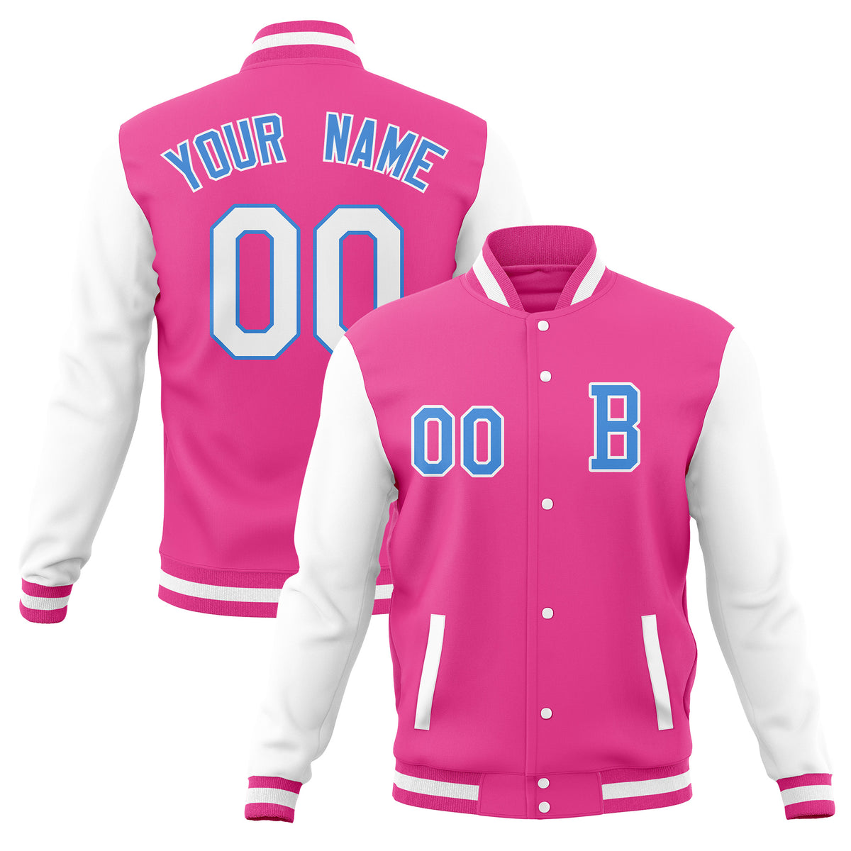 Custom Full-Snap Baseball Coats and Personalized Stitched Varsity Jackets