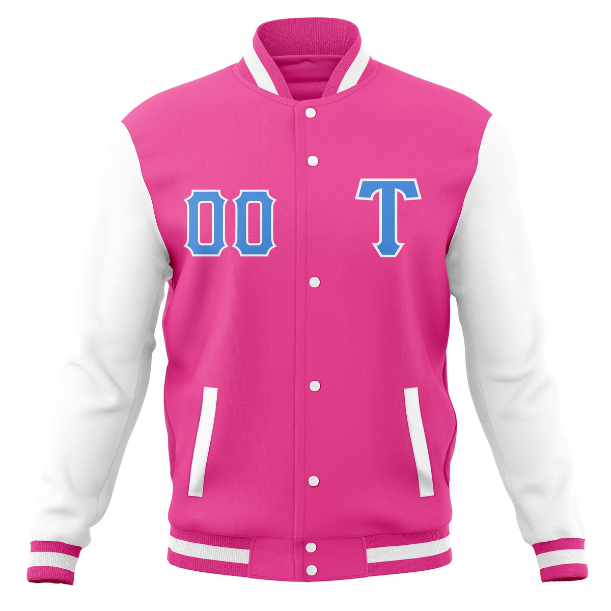 Custom Cotton Blend Baseball Jackets Varsity Letterman Full-Snap Coats for Adults