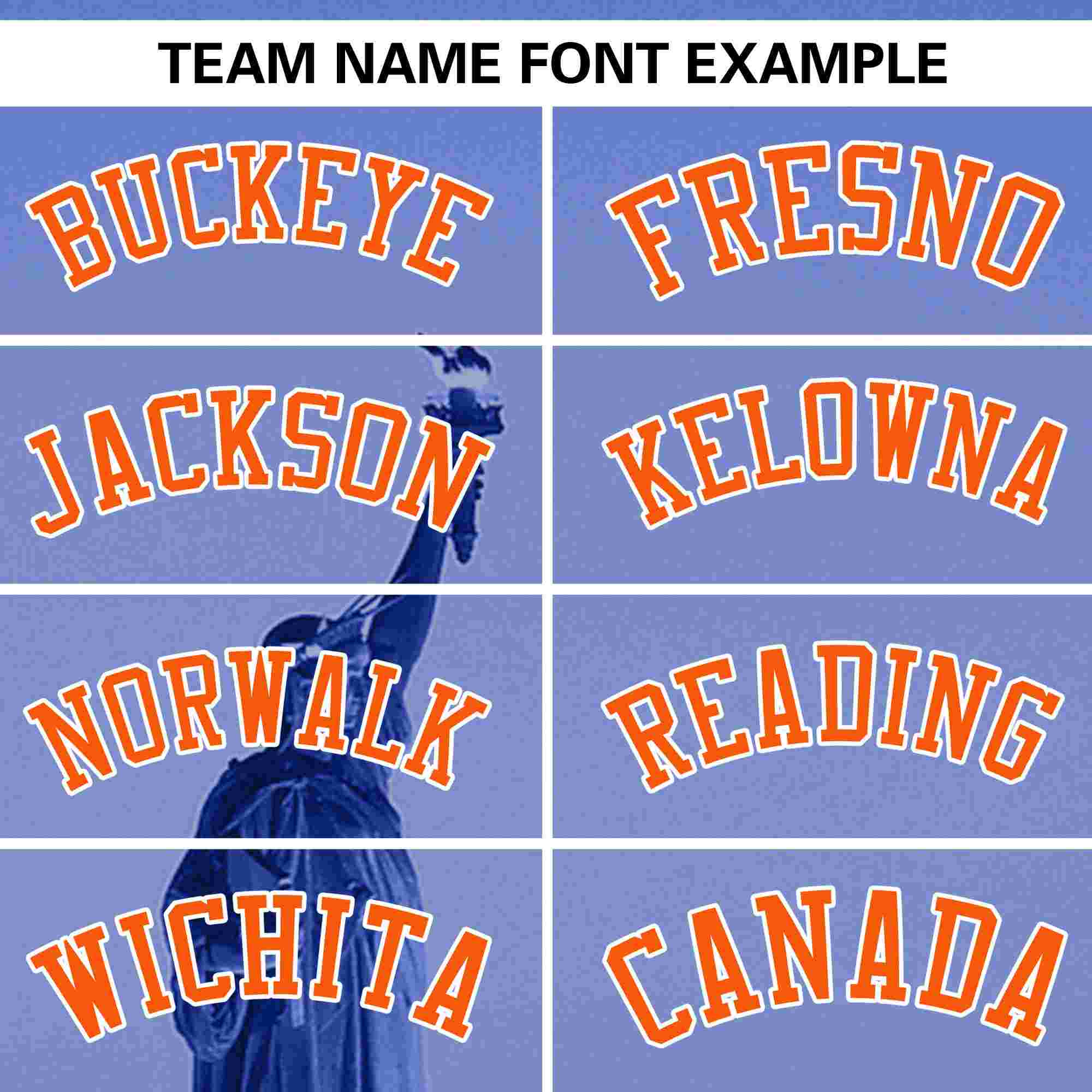 Custom Royal Orange-White New York City Connect Track Varsity Full-Snap Jacket