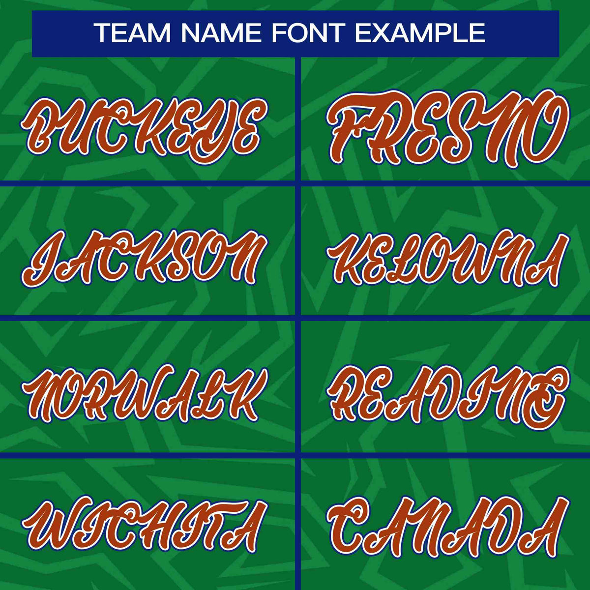 Custom Kelly Green Orange-Royal Stripe Graffiti Pattern Varsity Full-Snap Jacket