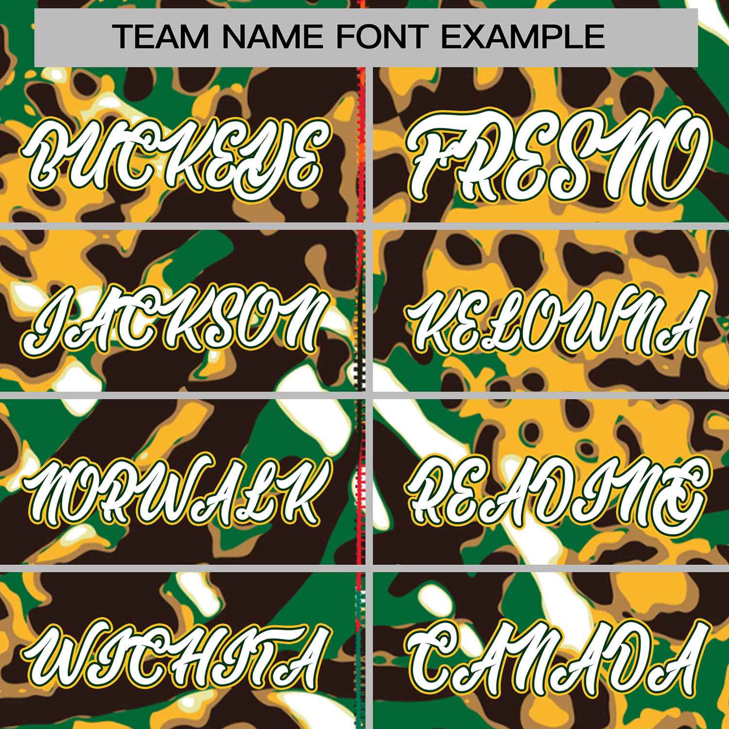 Custom Kelly Green Gold-White Varsity Full-Zip Graffiti Pattern Letterman Bomber Jacket