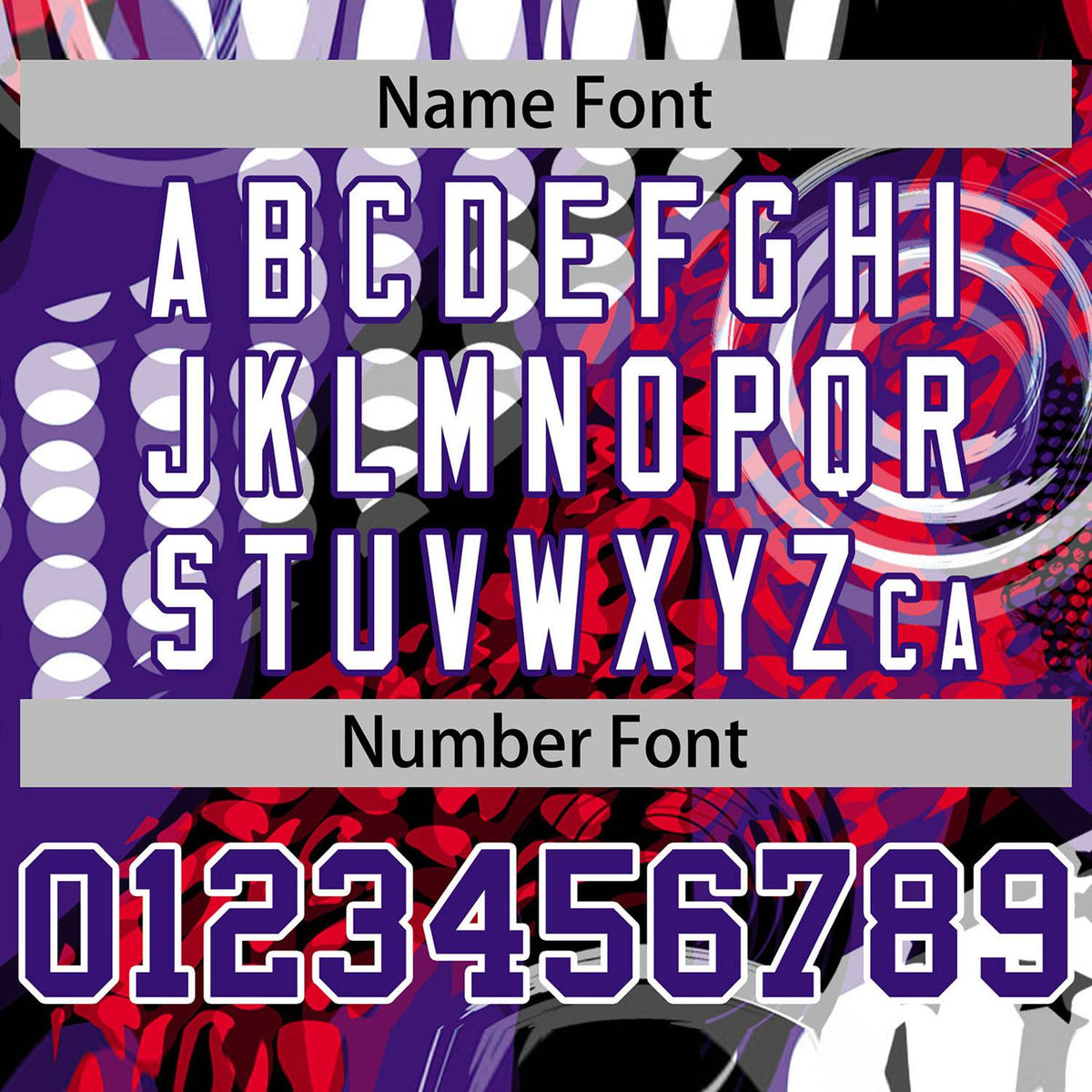 Custom Purple White Varsity Full-Zip Graffiti Pattern Letterman Bomber Jacket