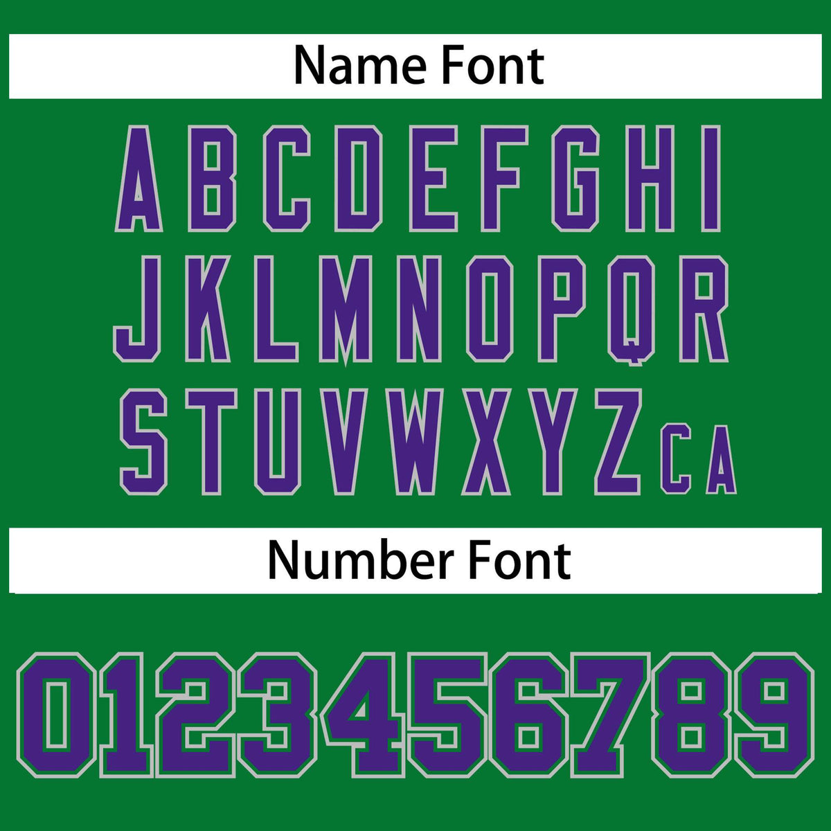 Custom Kelly Green Purple-Gray Letterman Two Tone Full-Snap Split Fashion Jacket