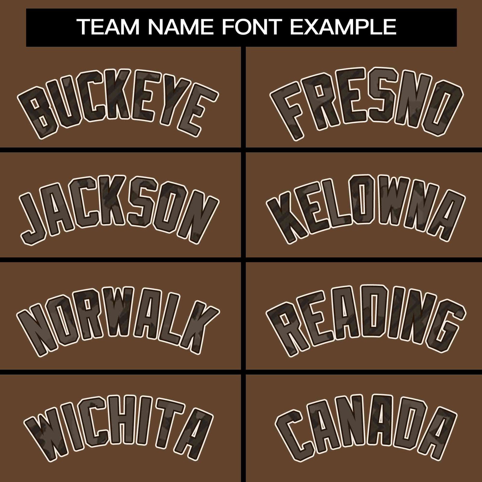 Custom Brown Varsity Full-Zip Camo Raglan Sleeves Letterman Bomber Jacket