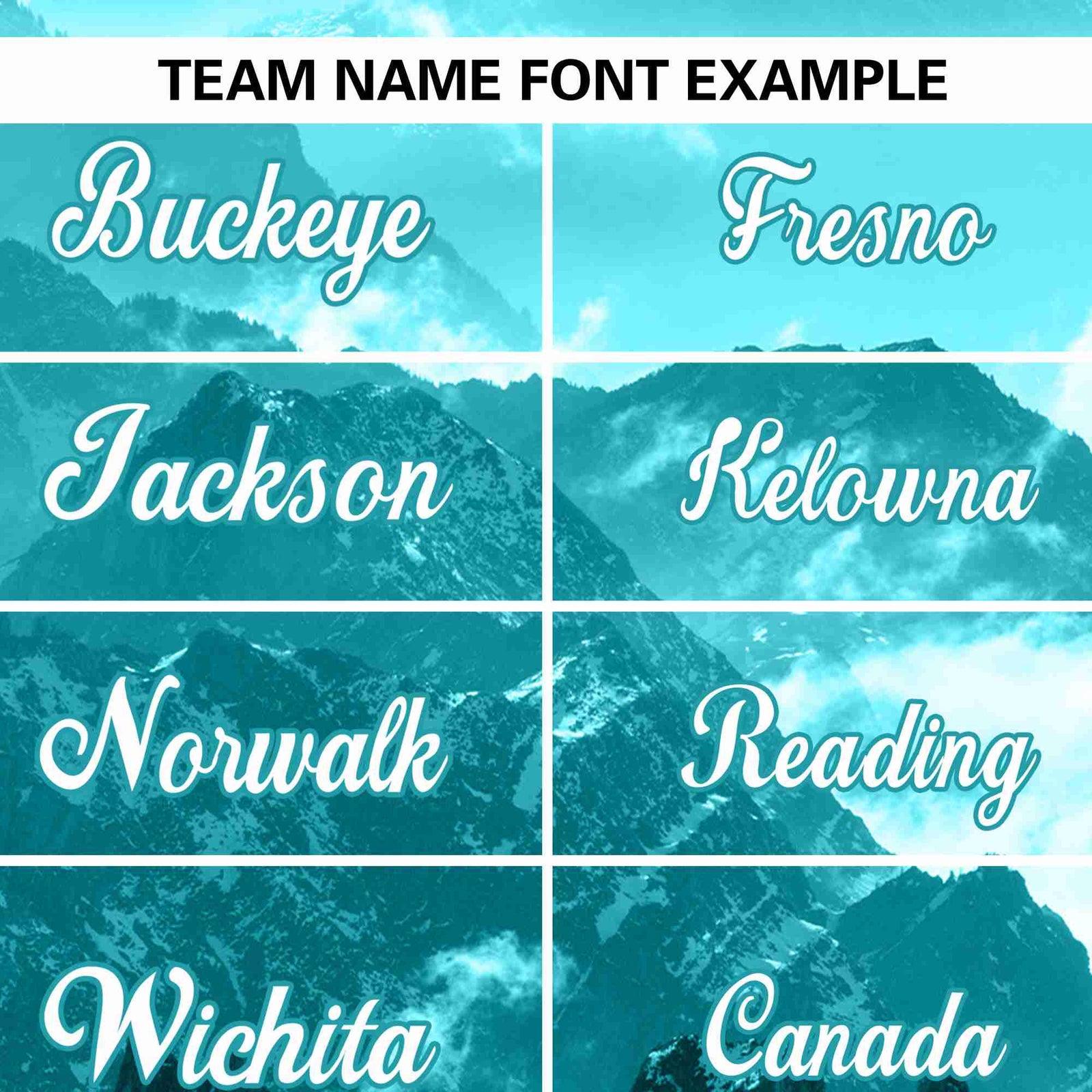 Custom Aqua White Varsity Full-Zip Snow Mountain Letterman Bomber Jacket