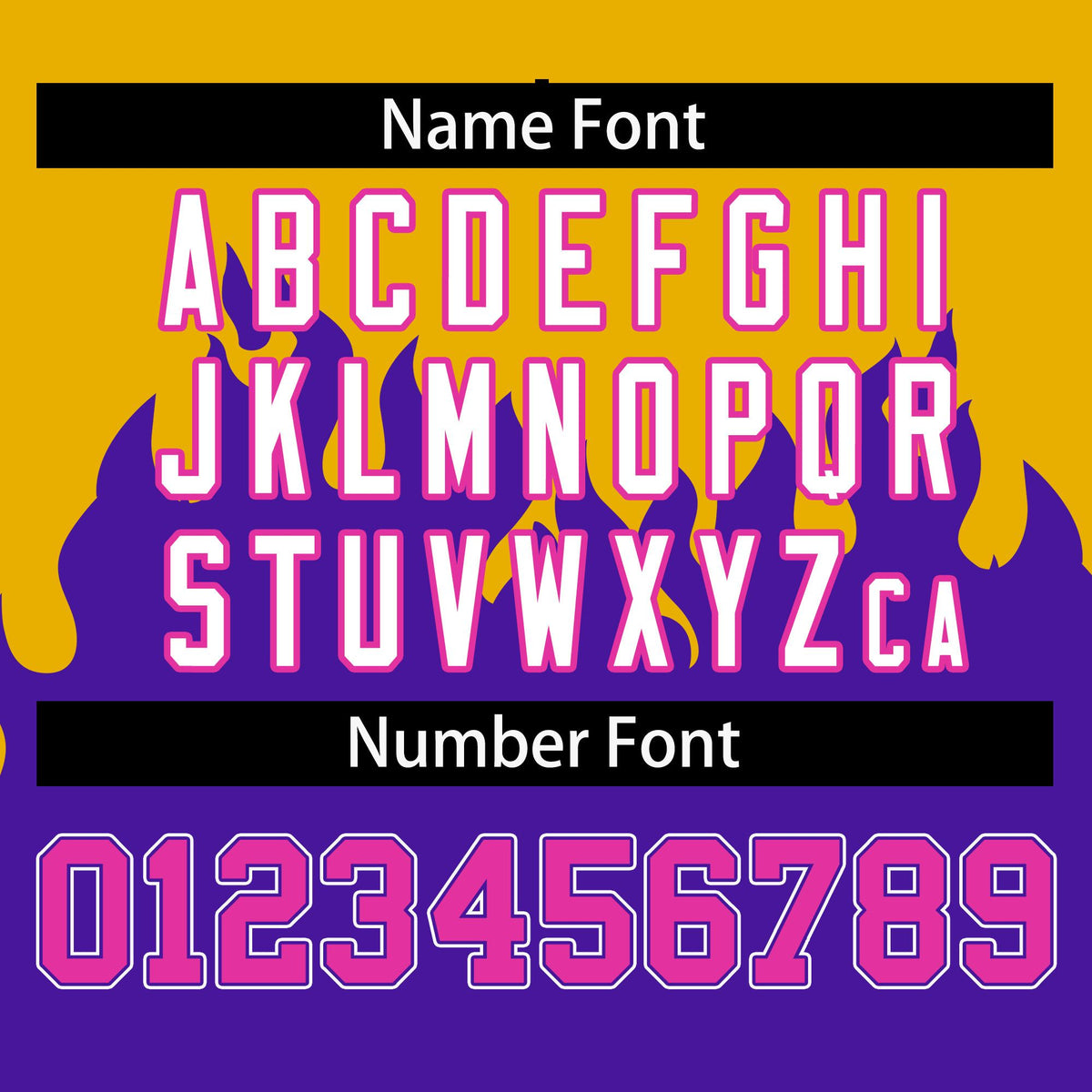 Custom Gold Purple-Pink Flame Graffiti Pattern Bomber Varsity Full-Snap Jacket