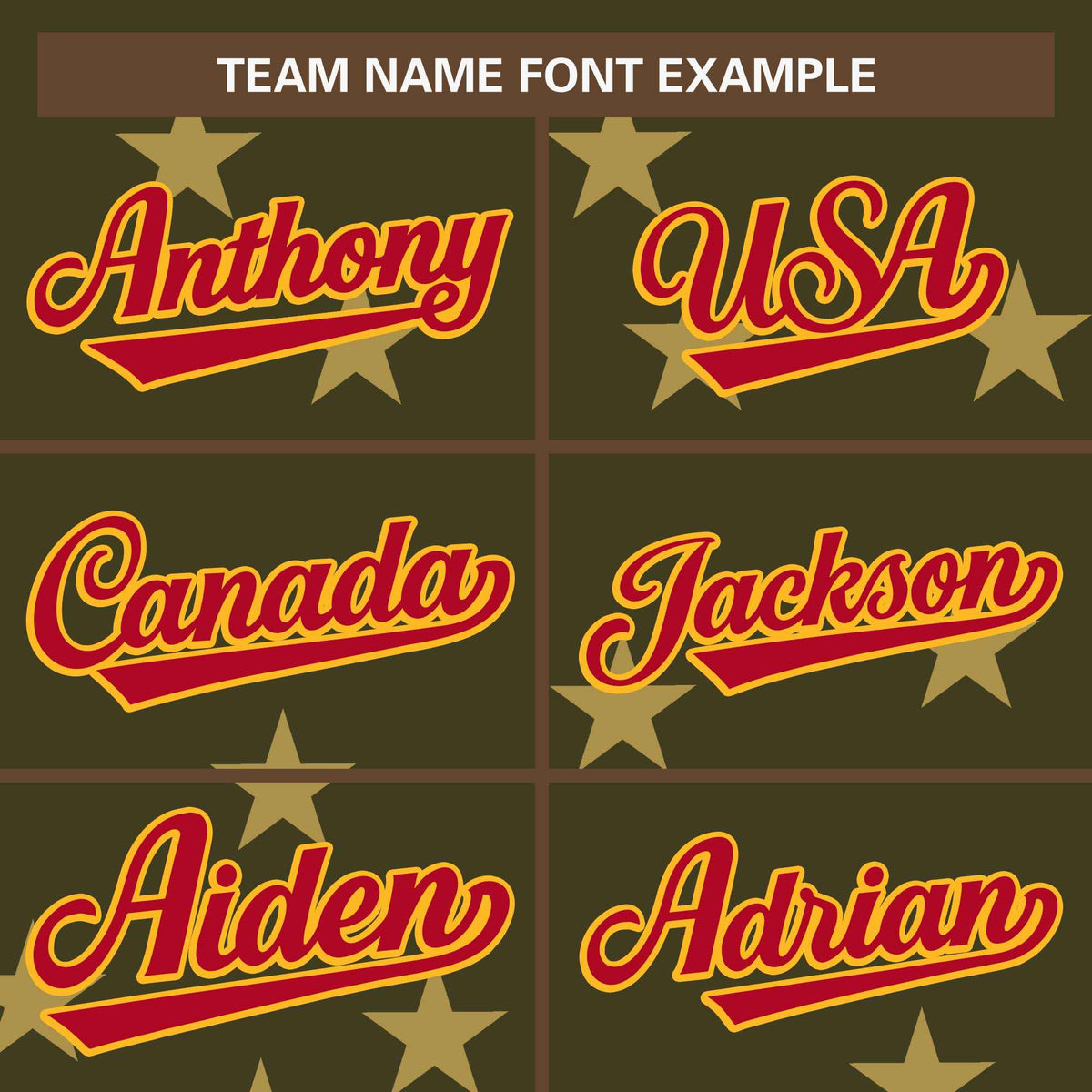 Custom Olive Red-Yellow Star Graffiti Pattern Varsity Full-Snap Bomber Jacket