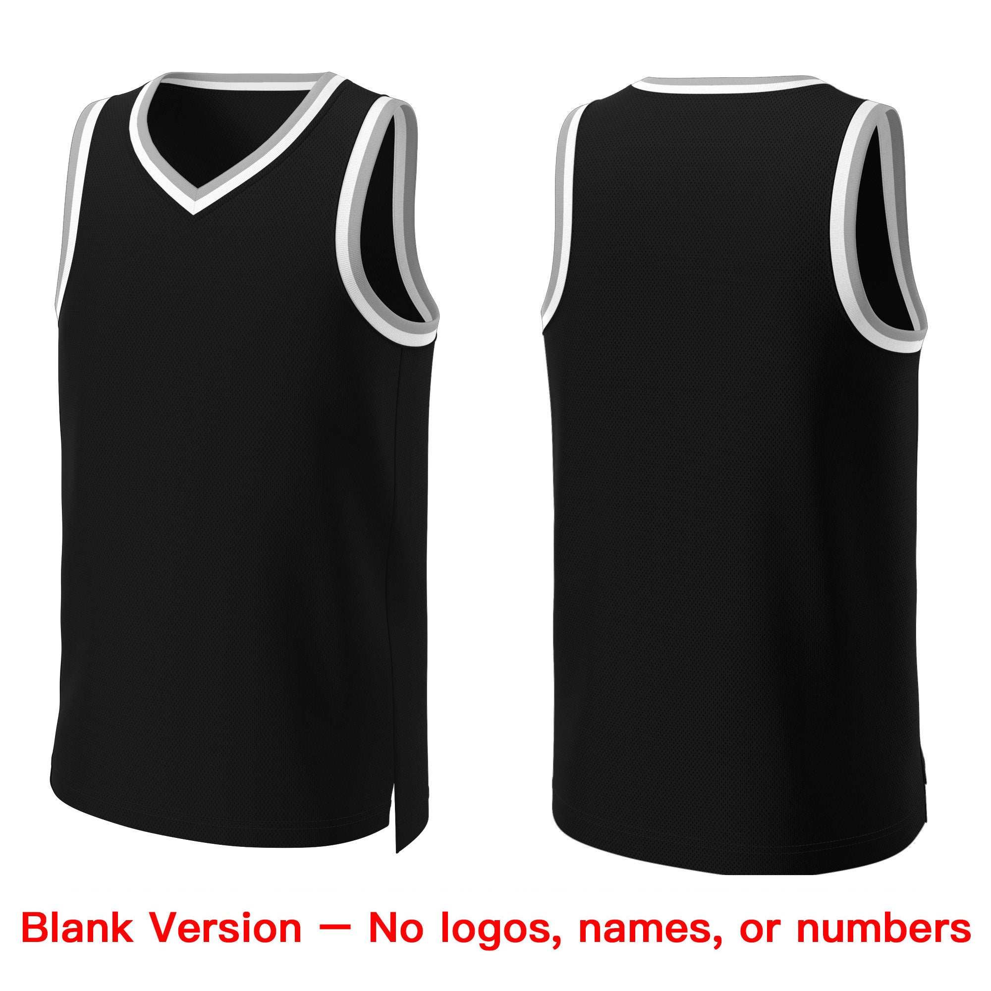 Custom Black White-Black Classic Tops Basketball Jersey