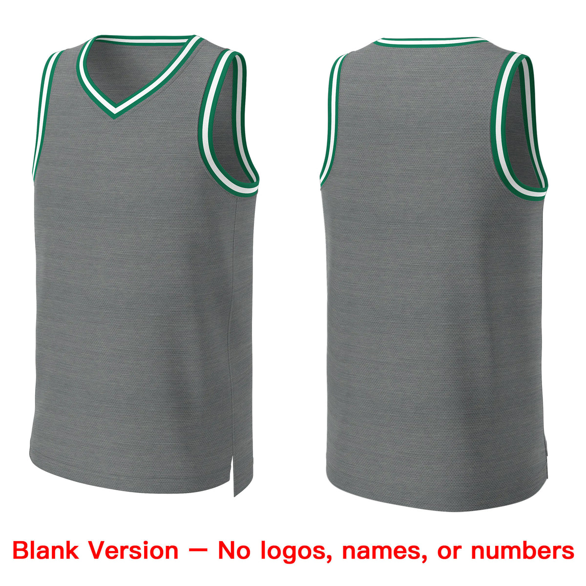 Custom Dark Gray Kelly Green-White Classic Tops Basketball Jersey