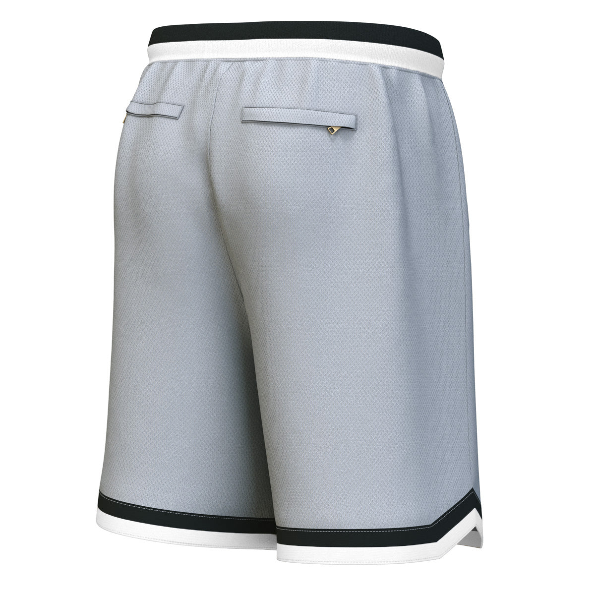 Custom Gray Black-White Personalized Basketball Shorts