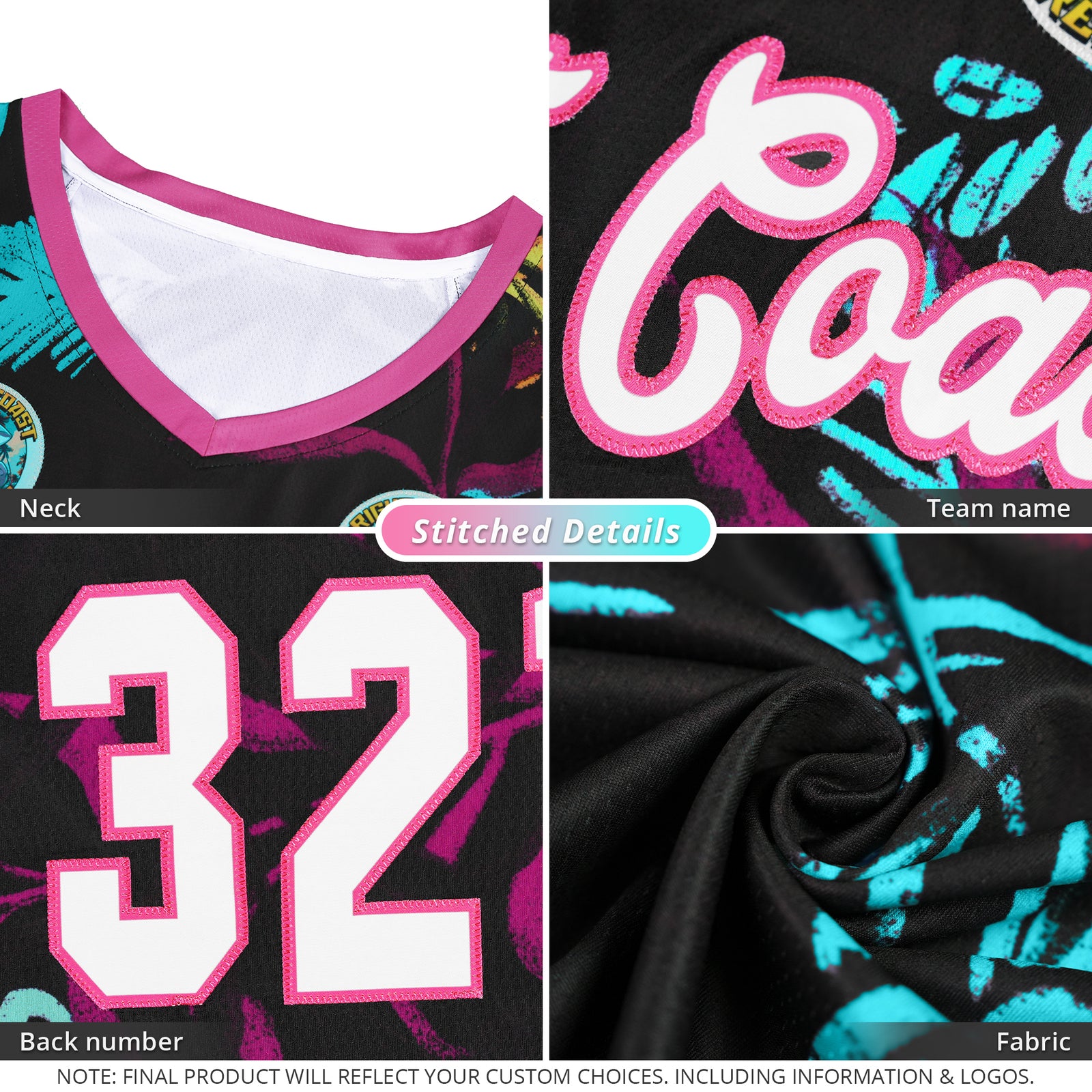 Custom Black White-Pink Graffiti Pattern Tops Mesh Basketball Jersey