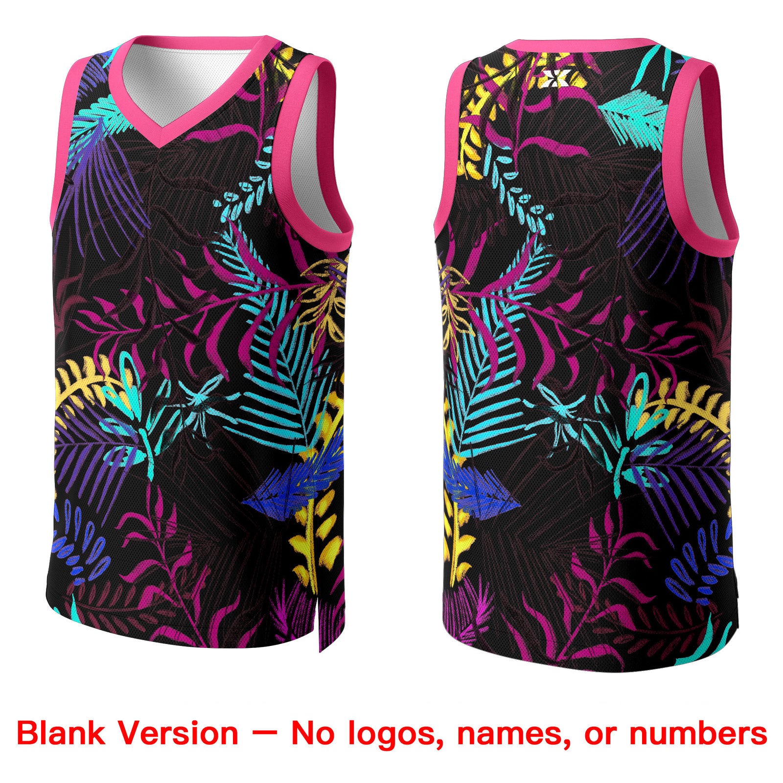 Custom Black White-Pink Graffiti Pattern Tops Mesh Basketball Jersey