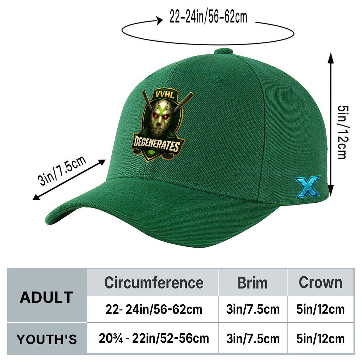VVHL S10 Season X  3D Degenerates Puff Embroidery Flat Embroidery Baseball Cap