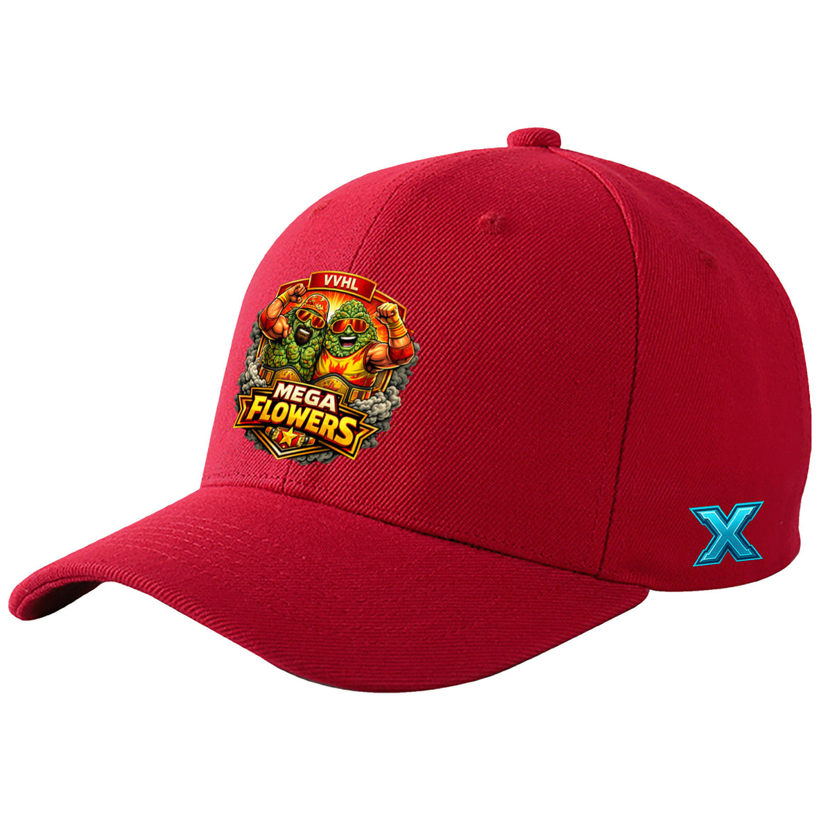 VVHL S10 Season X Mega Flowers3D Puff Embroidery Flat Embroidery Baseball Cap
