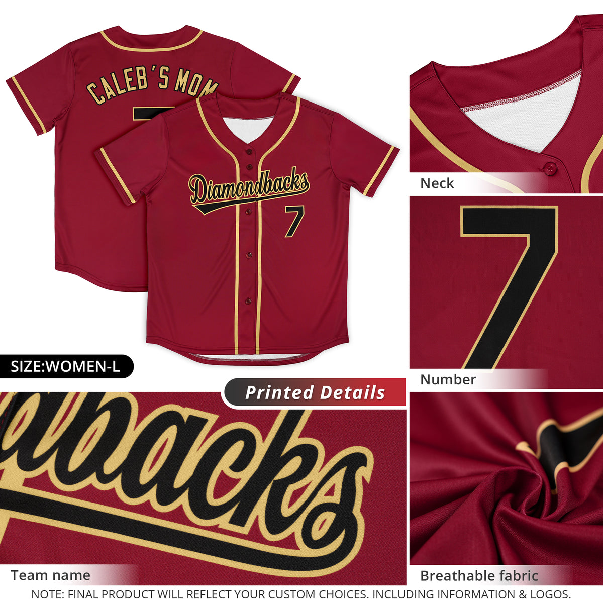 Custom Baseball Jersey Stitched Personalized Baseball Shirts Sports Uniform for Team